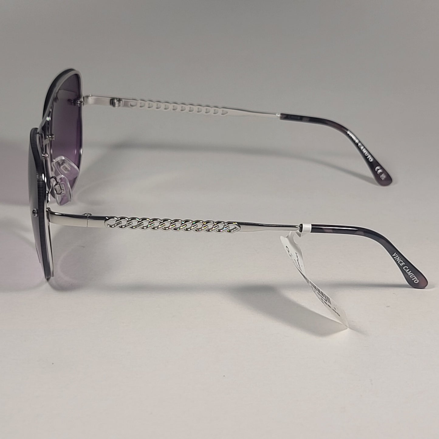 Vince Camuto VC954 SLV Rimless Navigator Sunglasses Silver Purple Gradient Lens