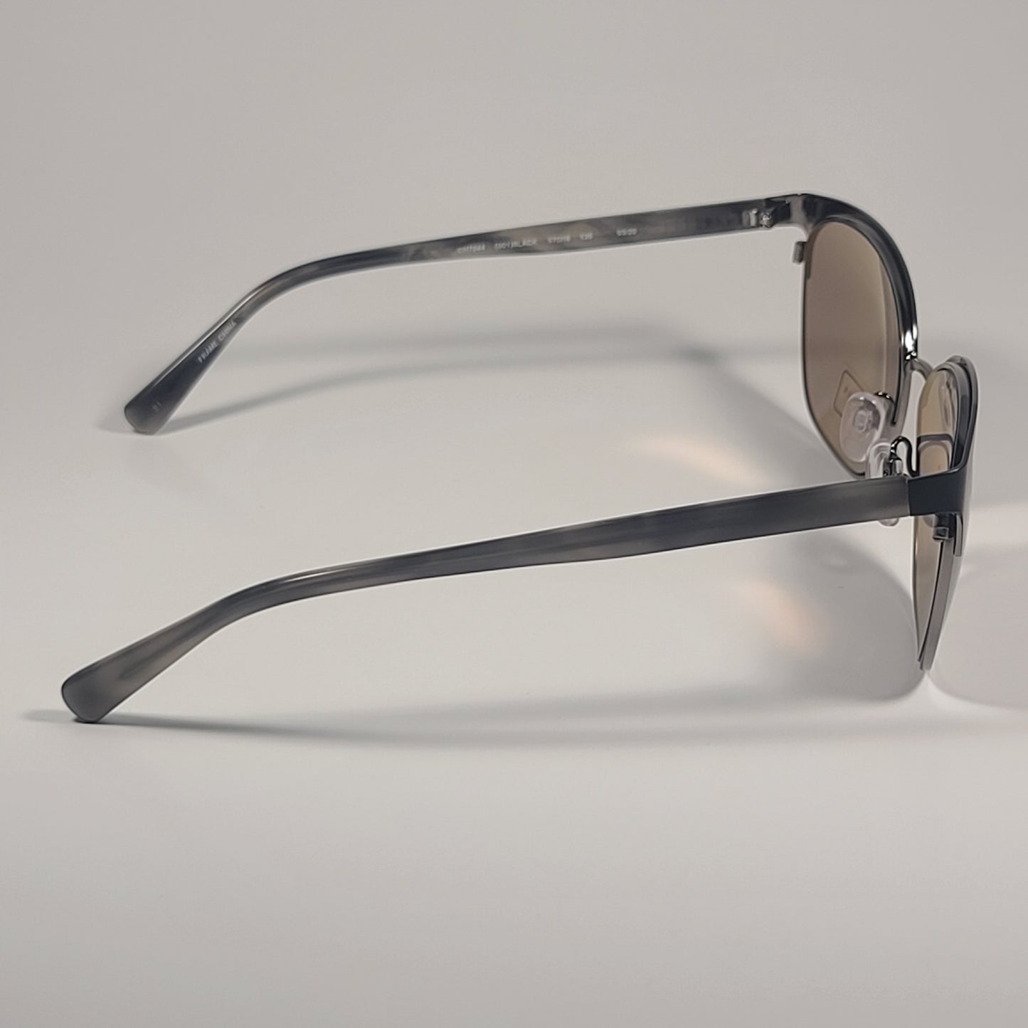Cole Haan CH7044 001 Cat Eye Sunglasses Black Gray Frame Gray Mirror Lens 57mm