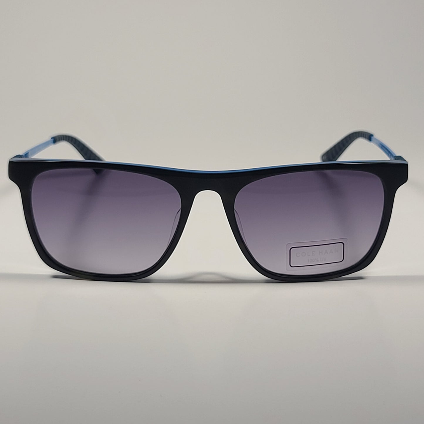 Cole Haan Grand.ØS CH6074 316 Men’s Rectangle Sunglasses Teal Tortoise Smoke Gradient Lens - Sunglasses
