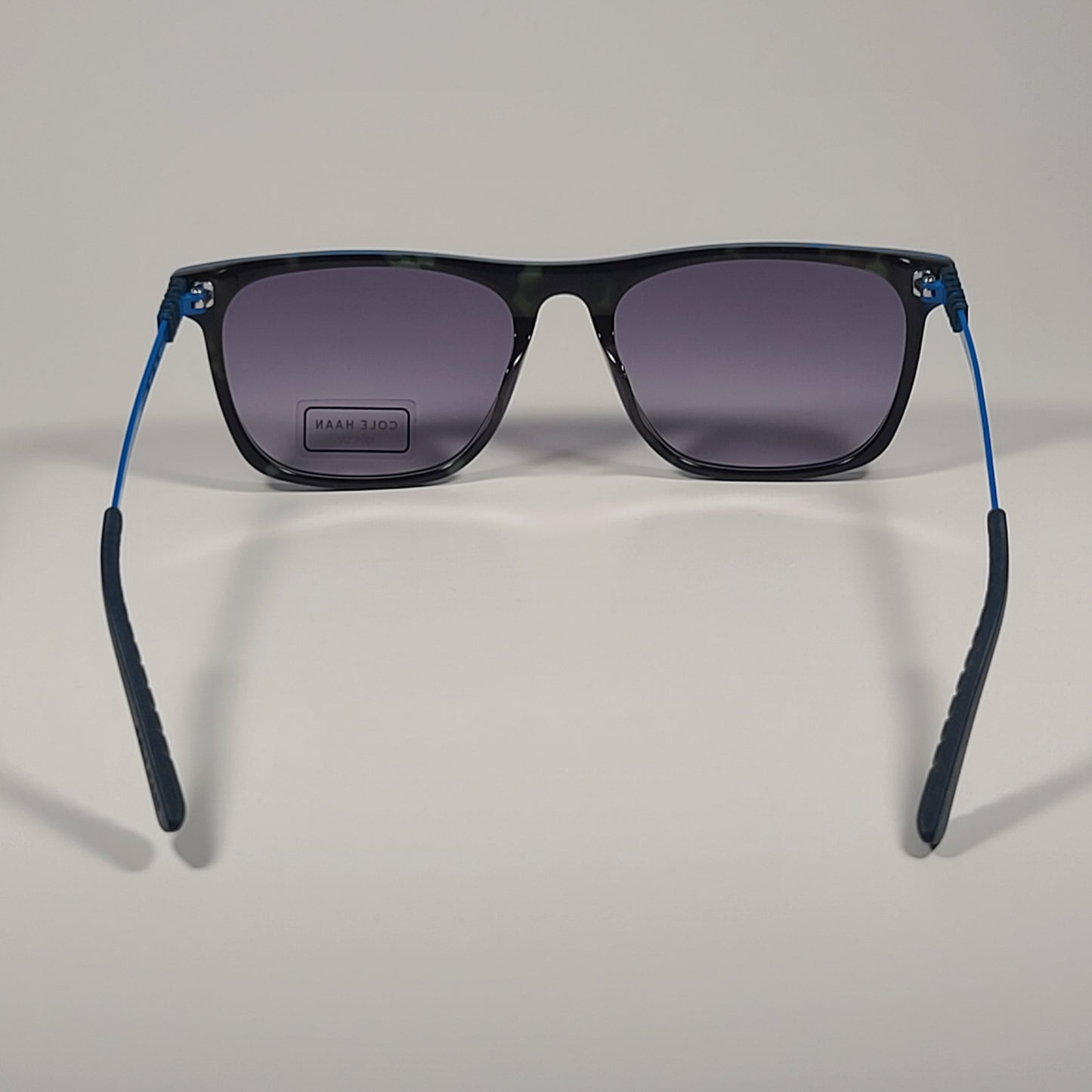 Cole Haan Grand.ØS CH6074 316 Men’s Rectangle Sunglasses Teal Tortoise Smoke Gradient Lens - Sunglasses