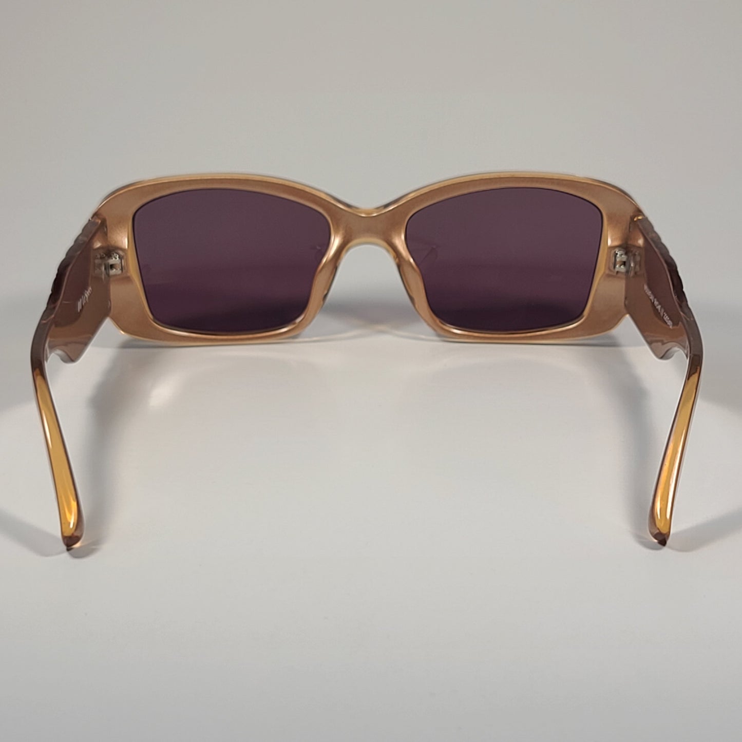 Le Specs Nouveau Riche Rectangle Sunglasses Caramel Smoky Brown Lens LSP2202431 54mm - Sunglasses