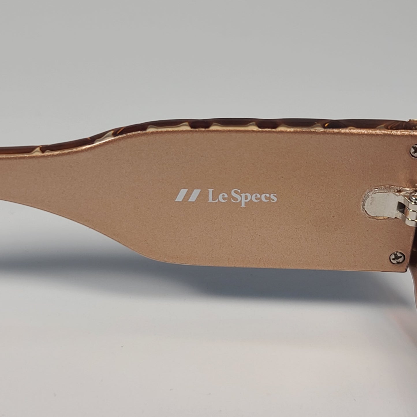 Le Specs Nouveau Riche Rectangle Sunglasses Caramel Smoky Brown Lens LSP2202431 54mm - Sunglasses