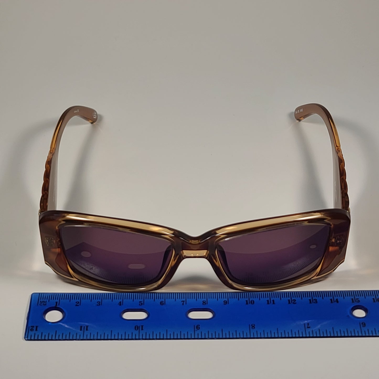 Le Specs Nouveau Riche Rectangle Sunglasses Caramel Smoky Brown Lens LSP2202431 54mm - Sunglasses