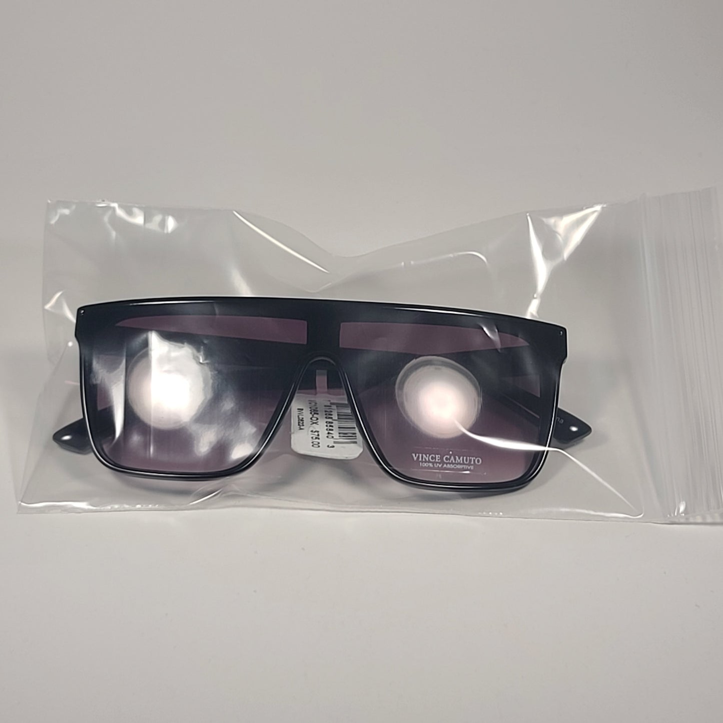 Vince Camuto Shield Sunglasses Black Frame Smoke Gradient Lens VC1065 OX - Sunglasses