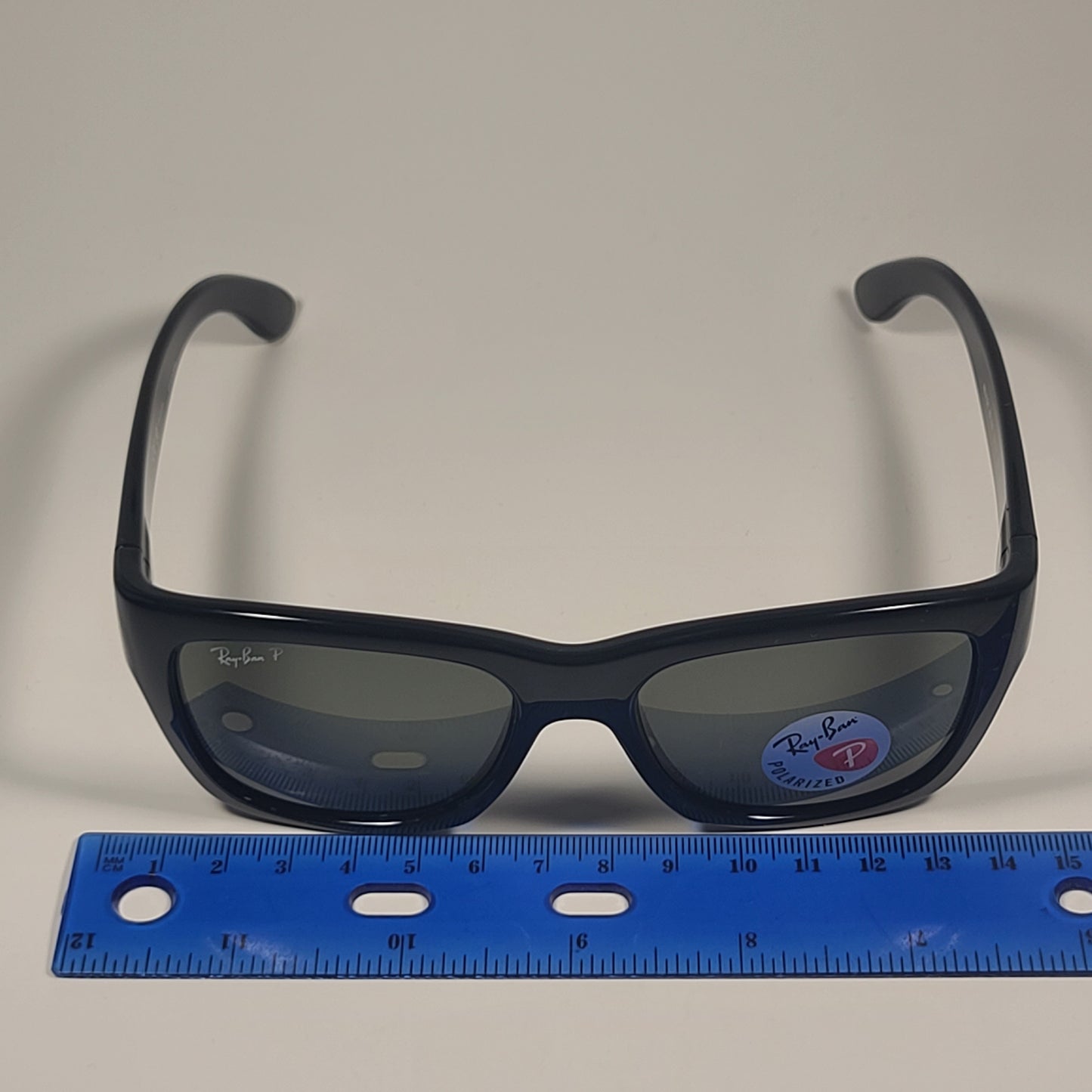 Ray-Ban New Wayfarer Classic Polarized Sunglasses Black / Green RB4184 601/9A - Sunglasses