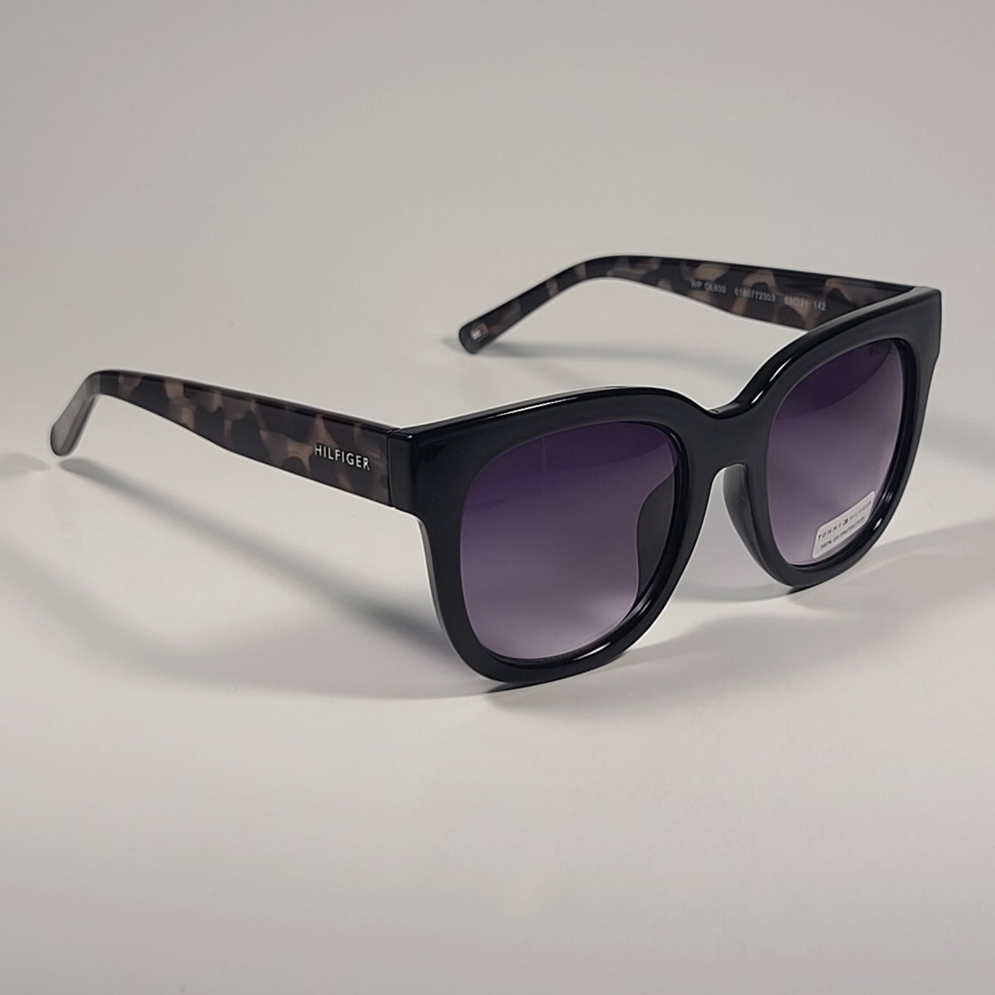 Tommy Hilfiger WP OL600 Oversize Sunglasses Black Tortoise Smoke Gradient Lens 53mm - Sunglasses