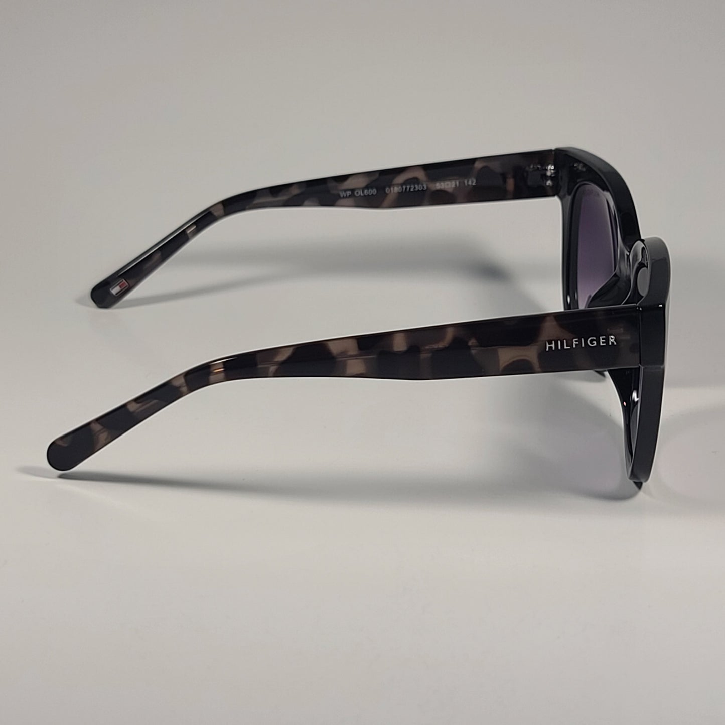 Tommy Hilfiger WP OL600 Oversize Sunglasses Black Tortoise Smoke Gradient Lens 53mm - Sunglasses