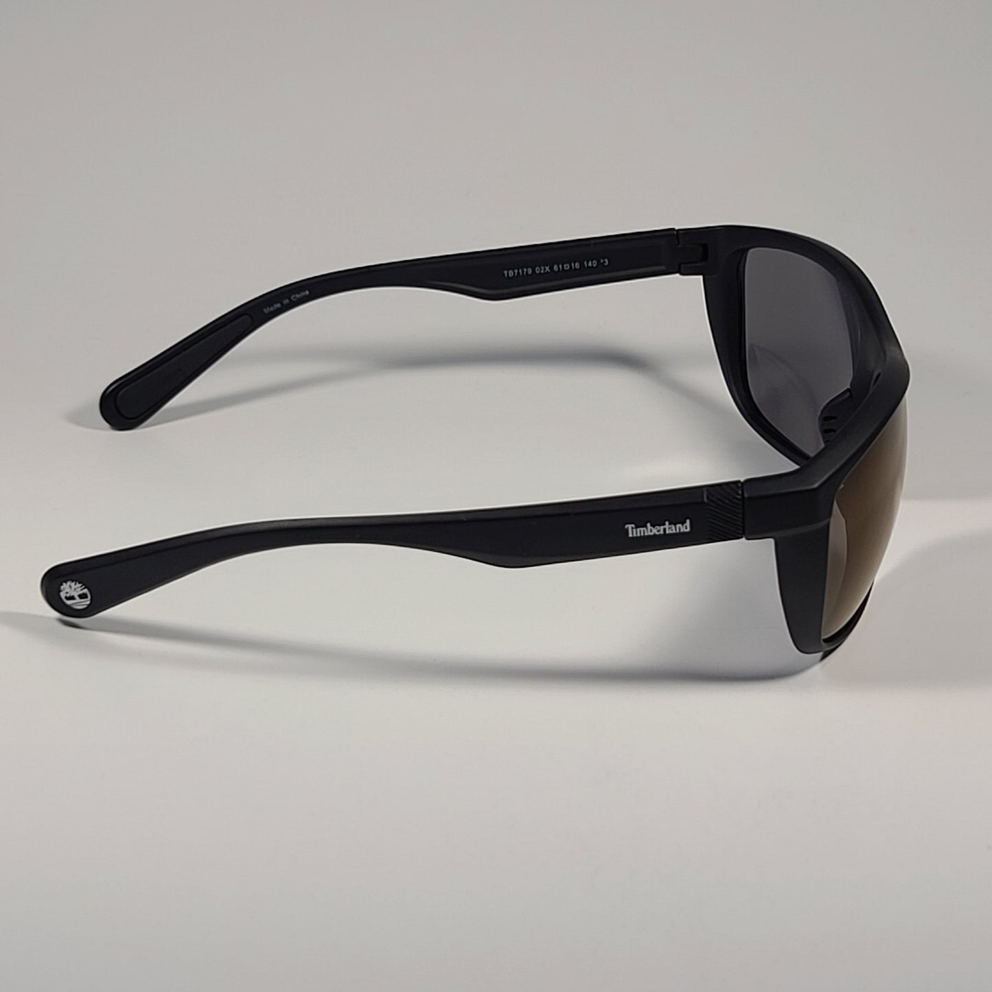 Timberland Rectangle Sunglasses Matte Black Ultraviolet Semi Flash Lens TB7179 02X - Sunglasses