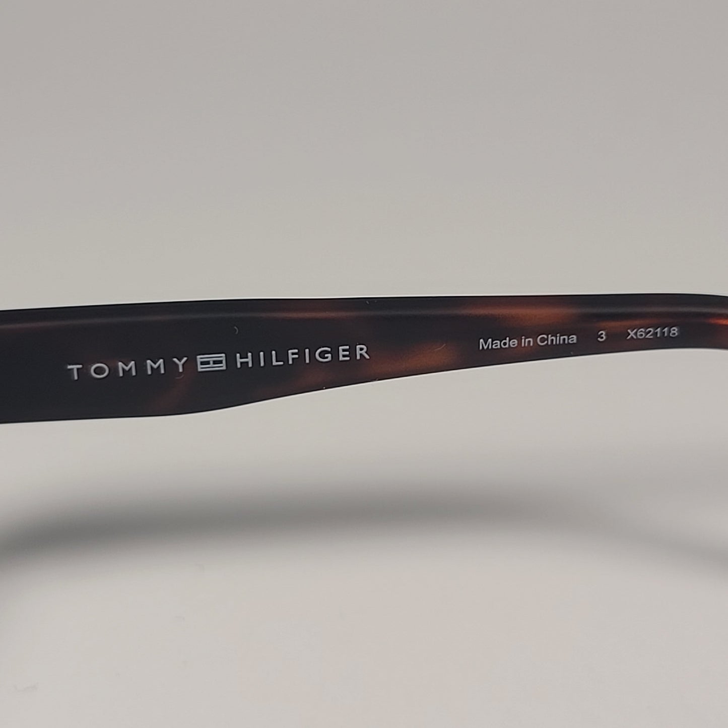 Tommy Hilfiger MP OM639 Rectangular Sunglasses Matte Tortoise Frame & Green Lens - Sunglasses