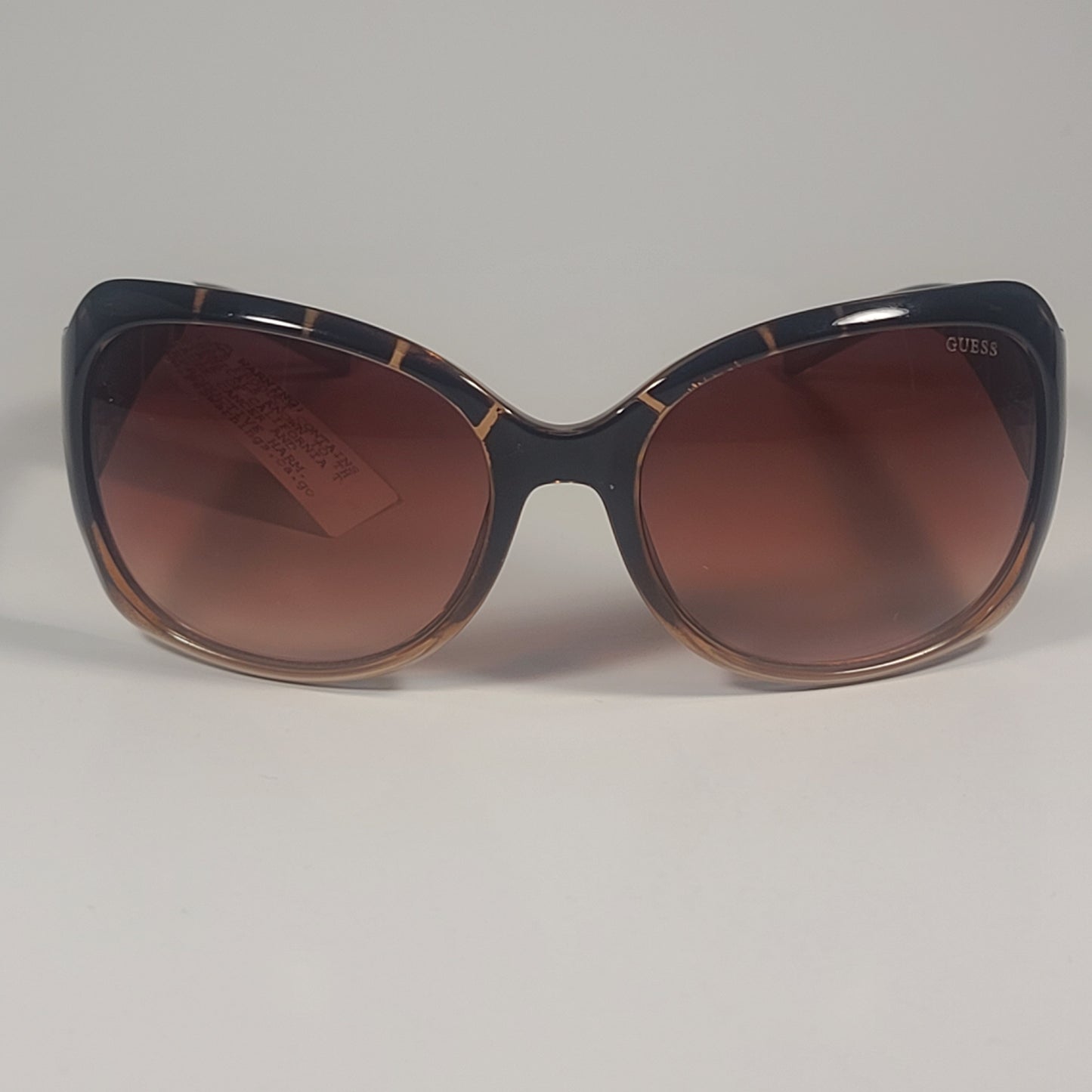 Guess GUF200 TOAM-34A Oversized Butterfly Sunglasses Brown Tortoise And Gradient - Sunglasses