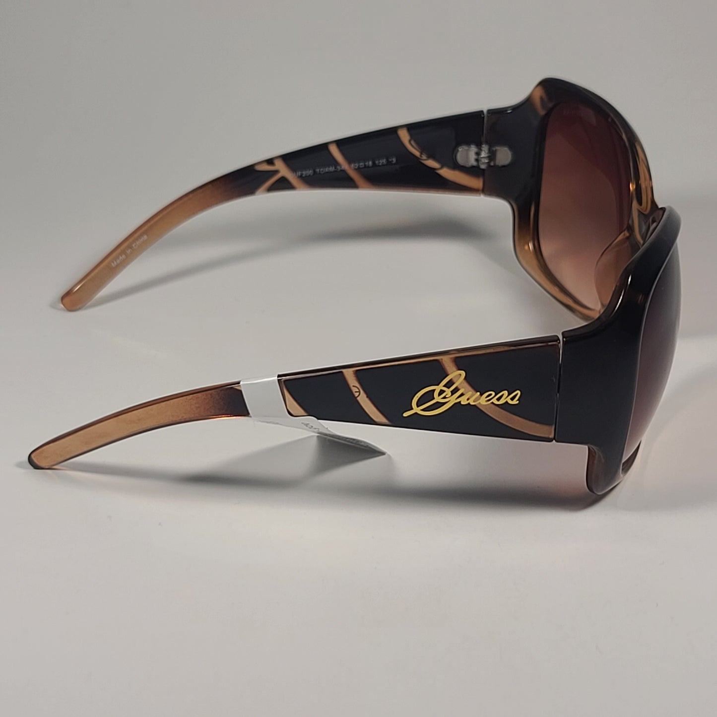 Guess GUF200 TOAM-34A Oversized Butterfly Sunglasses Brown Tortoise And Gradient - Sunglasses