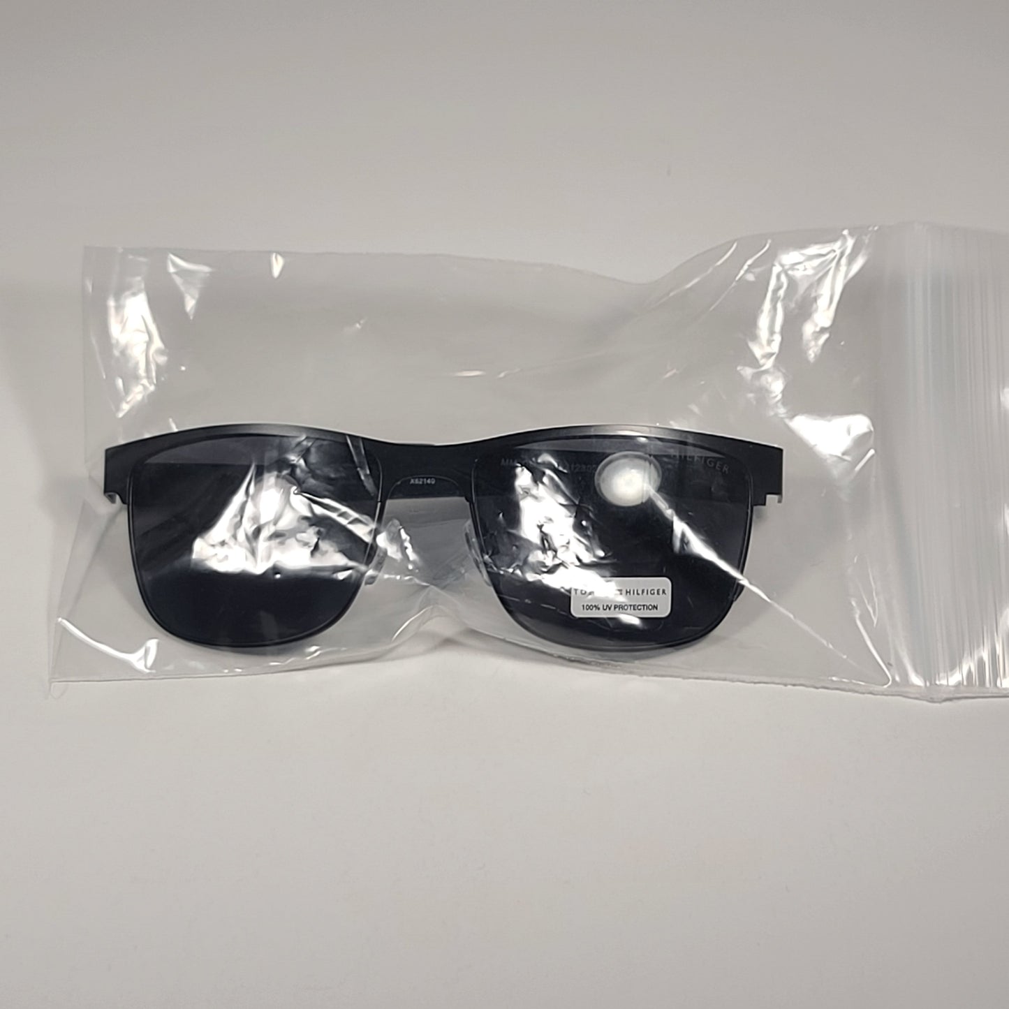 Tommy Hilfiger MM OM650 Square Club Sunglasses Black Horn Rim Frame Gray Lens - Sunglasses