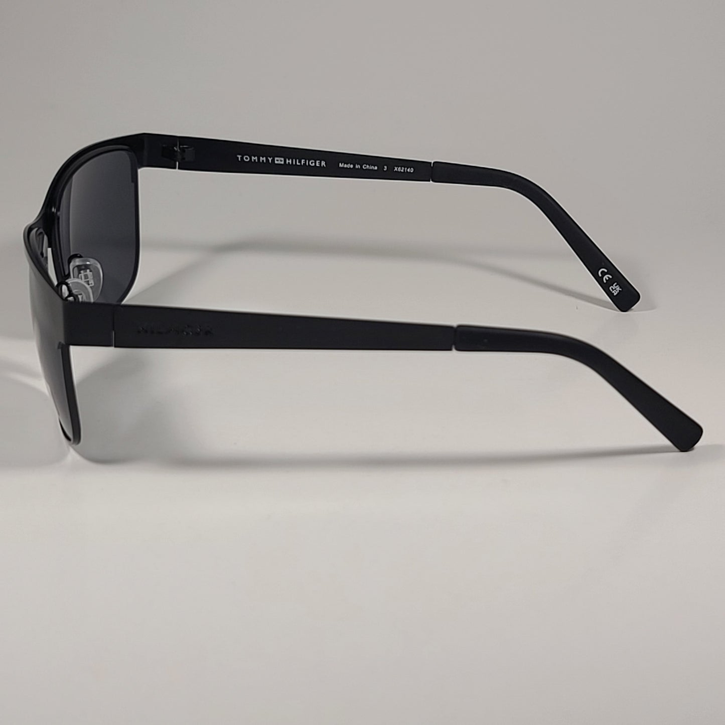 Tommy Hilfiger MM OM650 Square Club Sunglasses Black Horn Rim Frame Gray Lens - Sunglasses