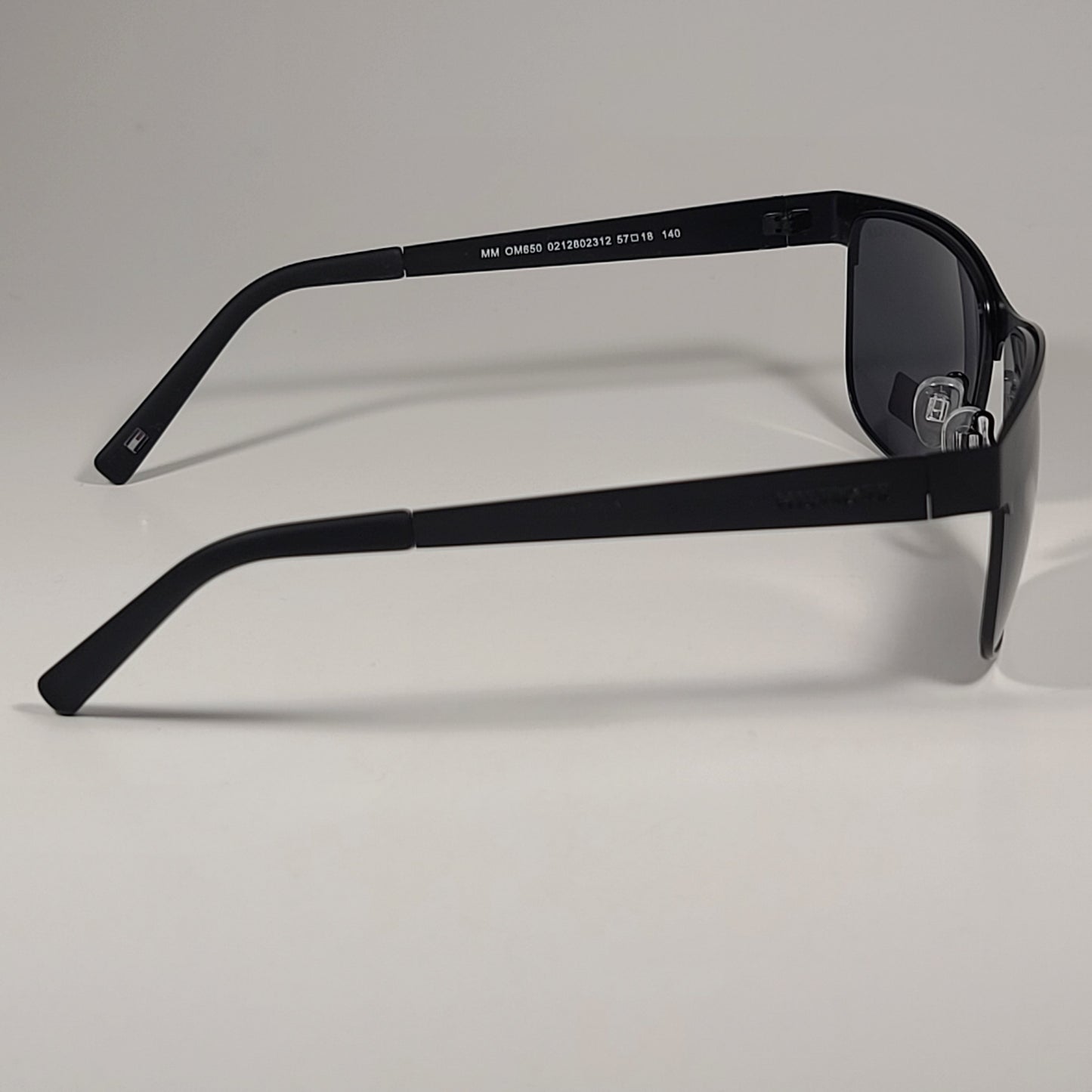 Tommy Hilfiger MM OM650 Square Club Sunglasses Black Horn Rim Frame Gray Lens - Sunglasses