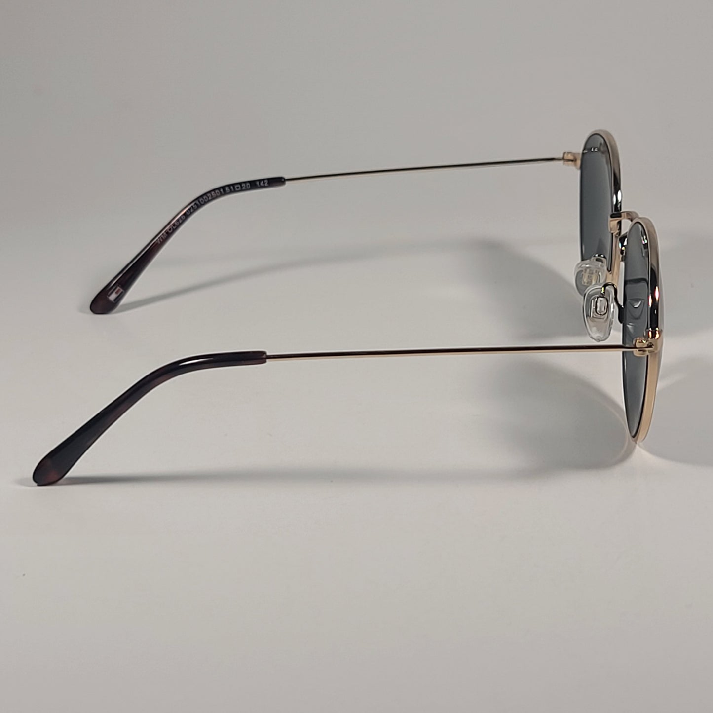Tommy Hilfiger WM OL626 Round Pilot Sunglasses Gold Tone Metal Green Lens - Sunglasses