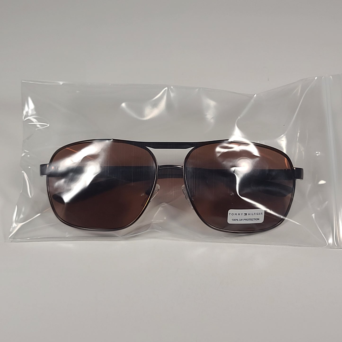 Tommy Hilfiger MM OM669 Navigator Sunglasses Brown Bronze Frame Brown Lens 61mm - Sunglasses