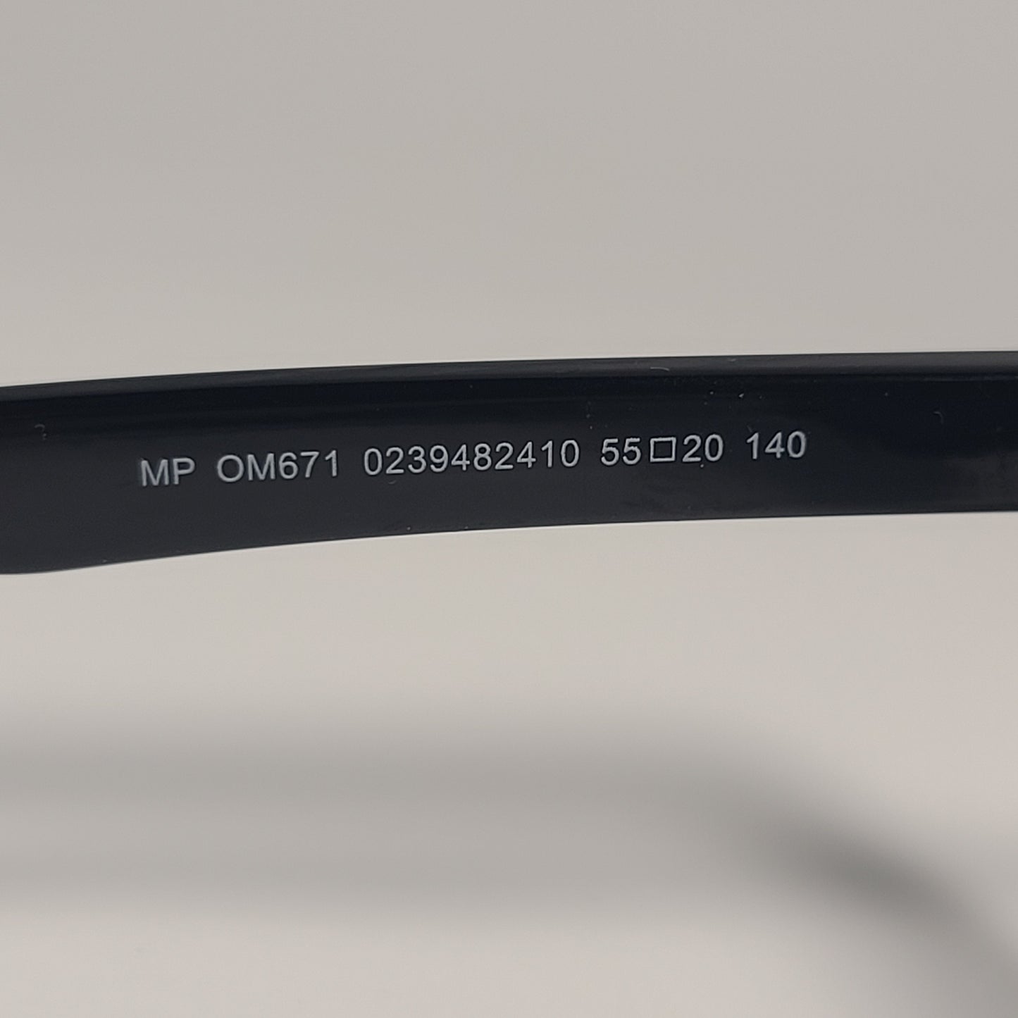 Tommy Hilfiger MP OM671 Rectangular Sunglasses Shiny Black Frame Gray Lens - Sunglasses