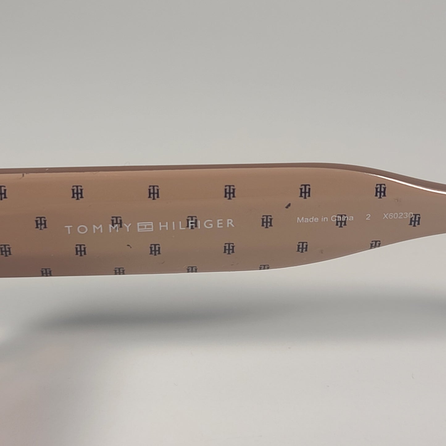 Tommy Hilfiger WP OL651 Rectangle Sunglasses Nude Beige Crystal Brown Gradient - Sunglasses