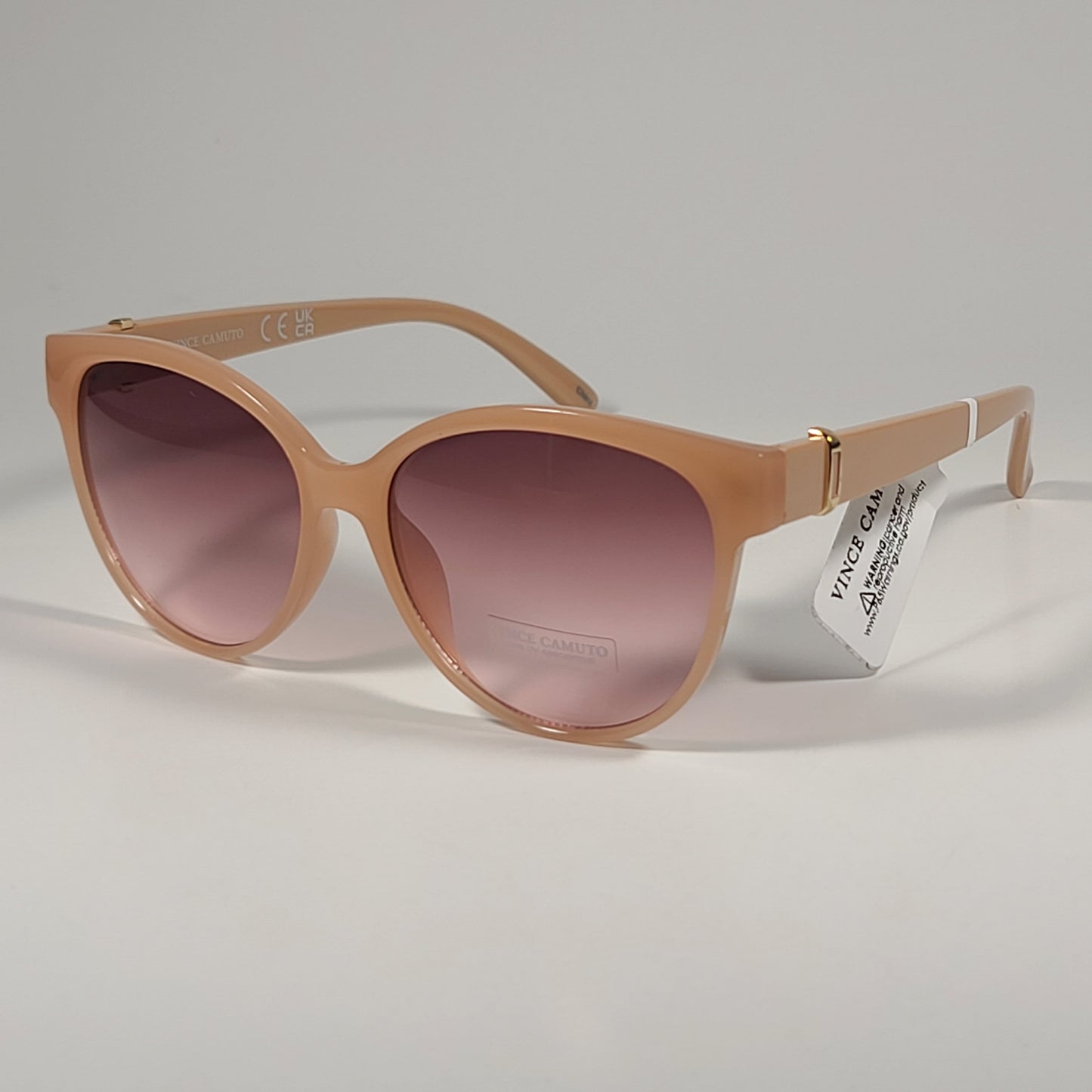 Vince Camuto VC1085 ND Cat Eye Sunglasses Nude Frame Brown Pink Gradient Lens - Sunglasses