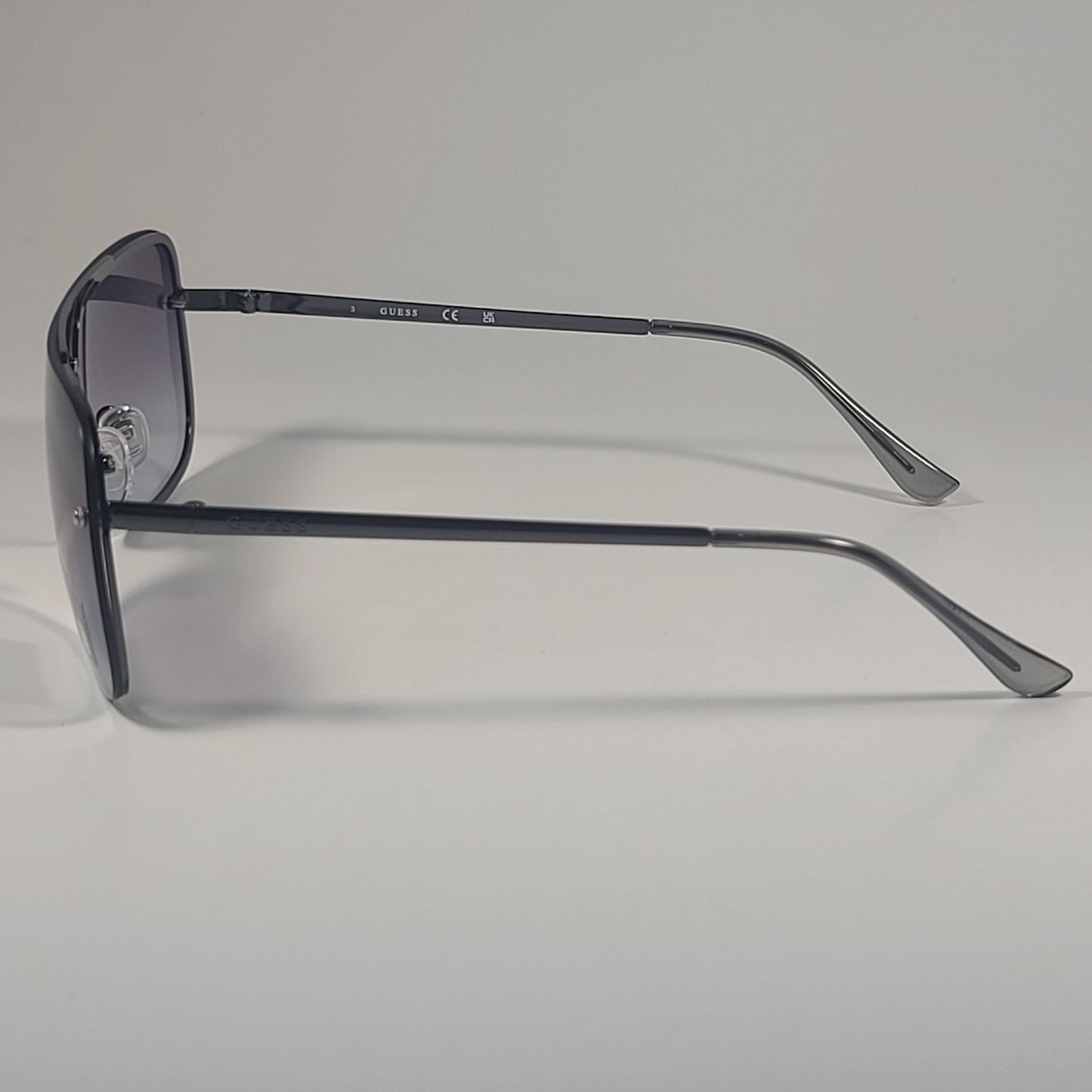Guess GO00053 06B Shield Sunglasses Gunmetal Frame Smoke Gray Gradient Lens - Sunglasses