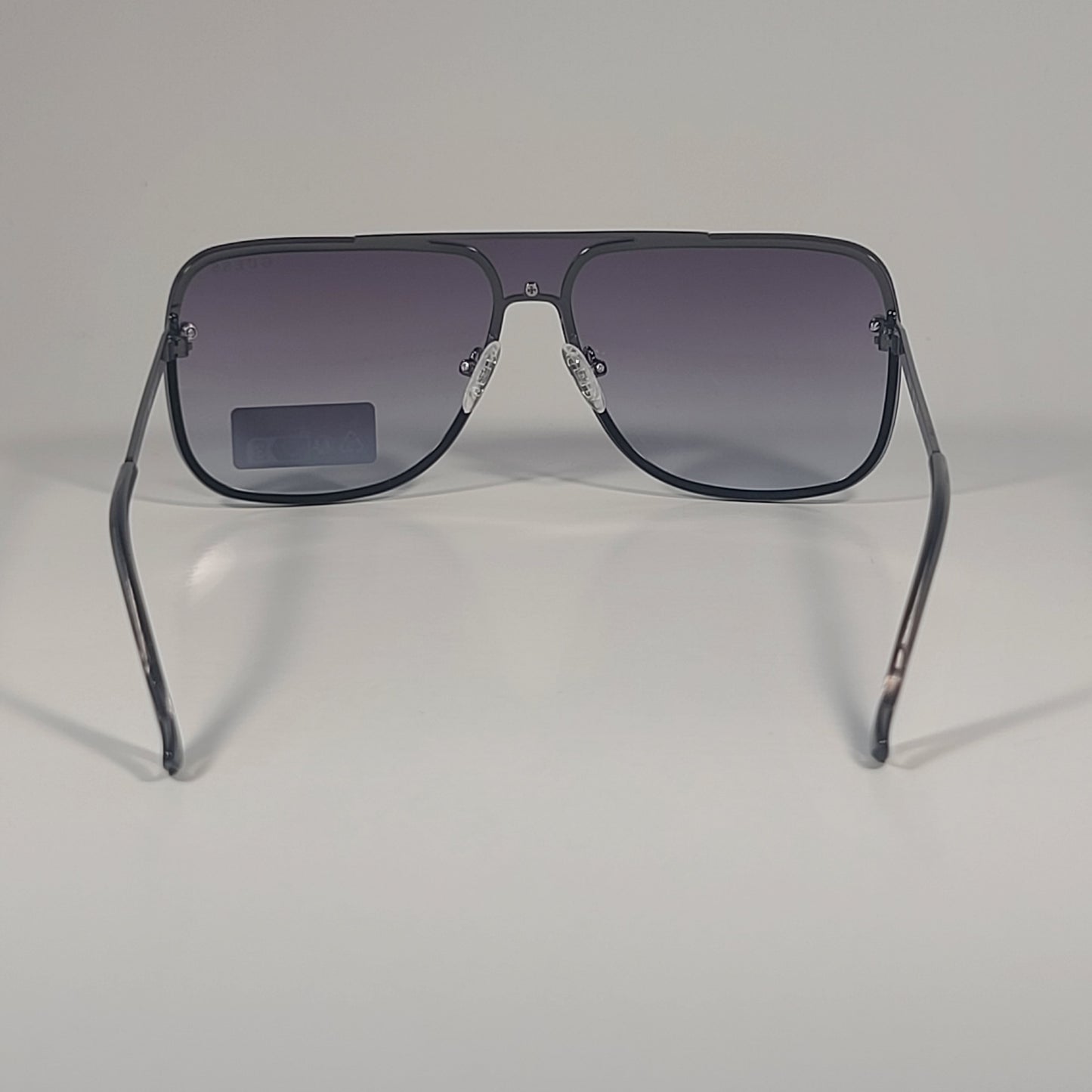 Guess GO00053 06B Shield Sunglasses Gunmetal Frame Smoke Gray Gradient Lens - Sunglasses