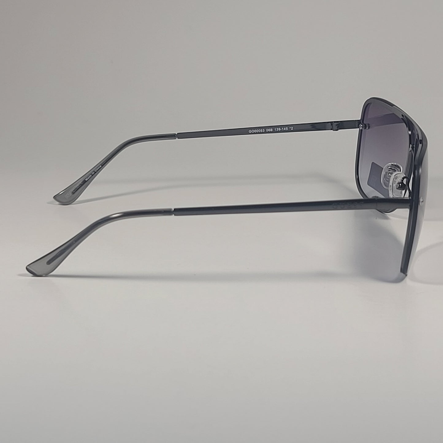 Guess GO00053 06B Shield Sunglasses Gunmetal Frame Smoke Gray Gradient Lens - Sunglasses