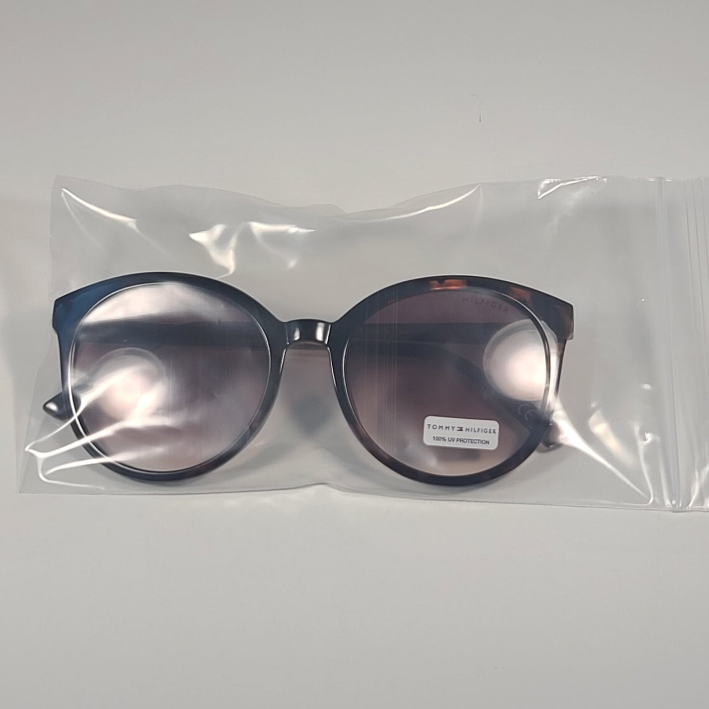 Tommy Hilfiger WP OL629 Round Sunglasses Brown Tortoise Gold & Brown Gradient Lens - Sunglasses
