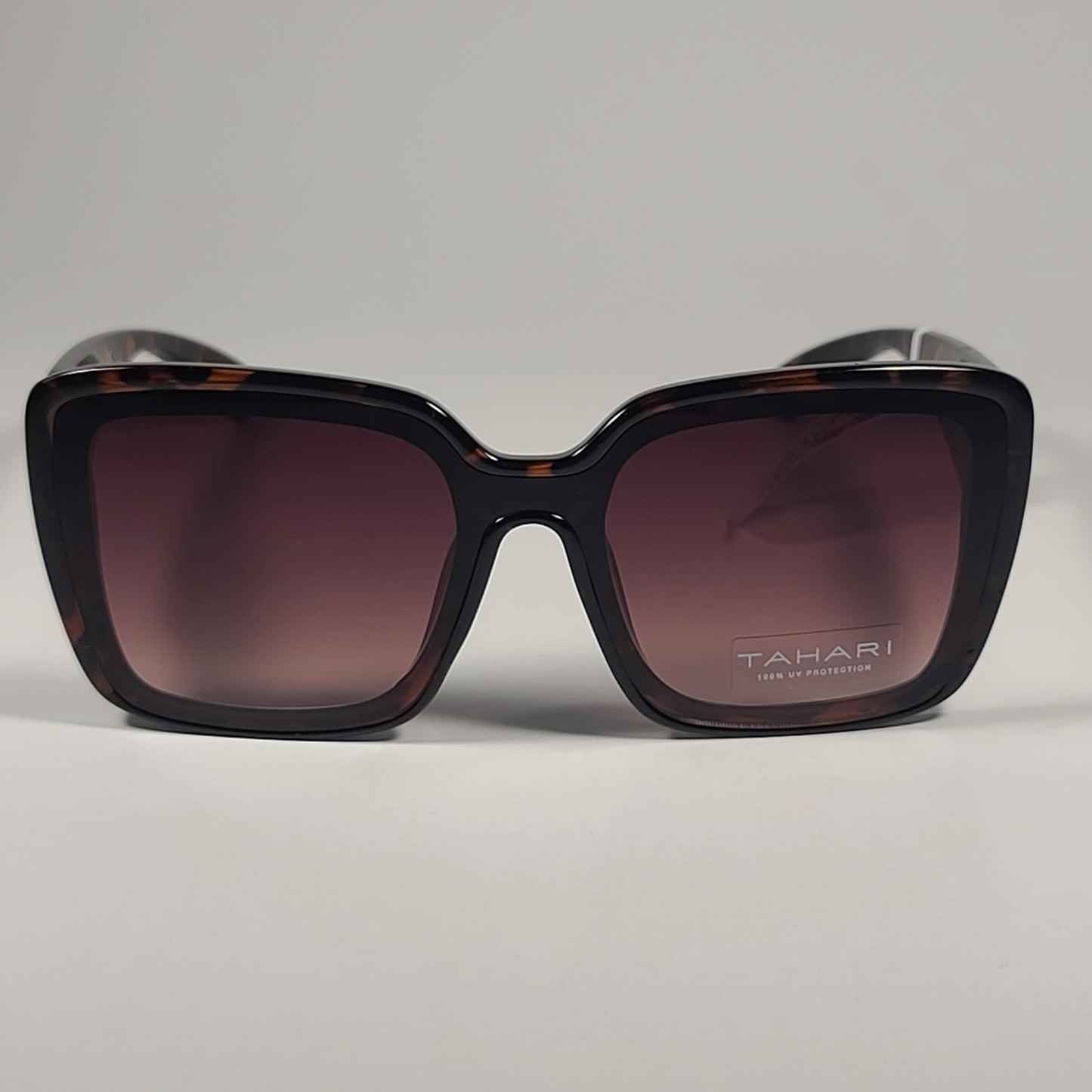 Tahari TH951 TS Oversize Square Sunglasses Brown Tortoise Frame Gradient Lens - Sunglasses
