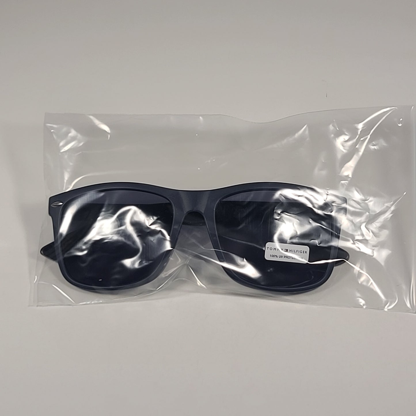 Tommy Hilfiger MP OM652 Rectangular Sunglasses Navy Blue Black Gray Lens 55mm - Sunglasses