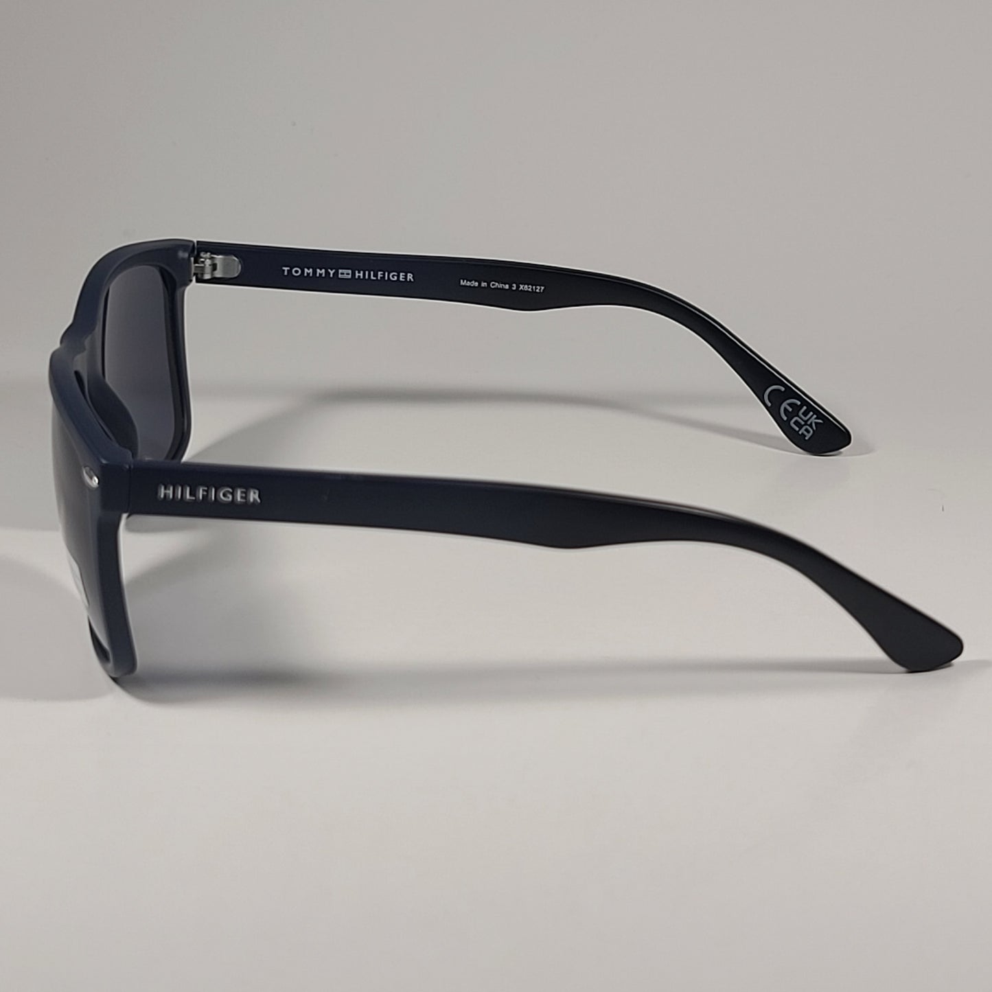 Tommy Hilfiger MP OM652 Rectangular Sunglasses Navy Blue Black Gray Lens 55mm - Sunglasses