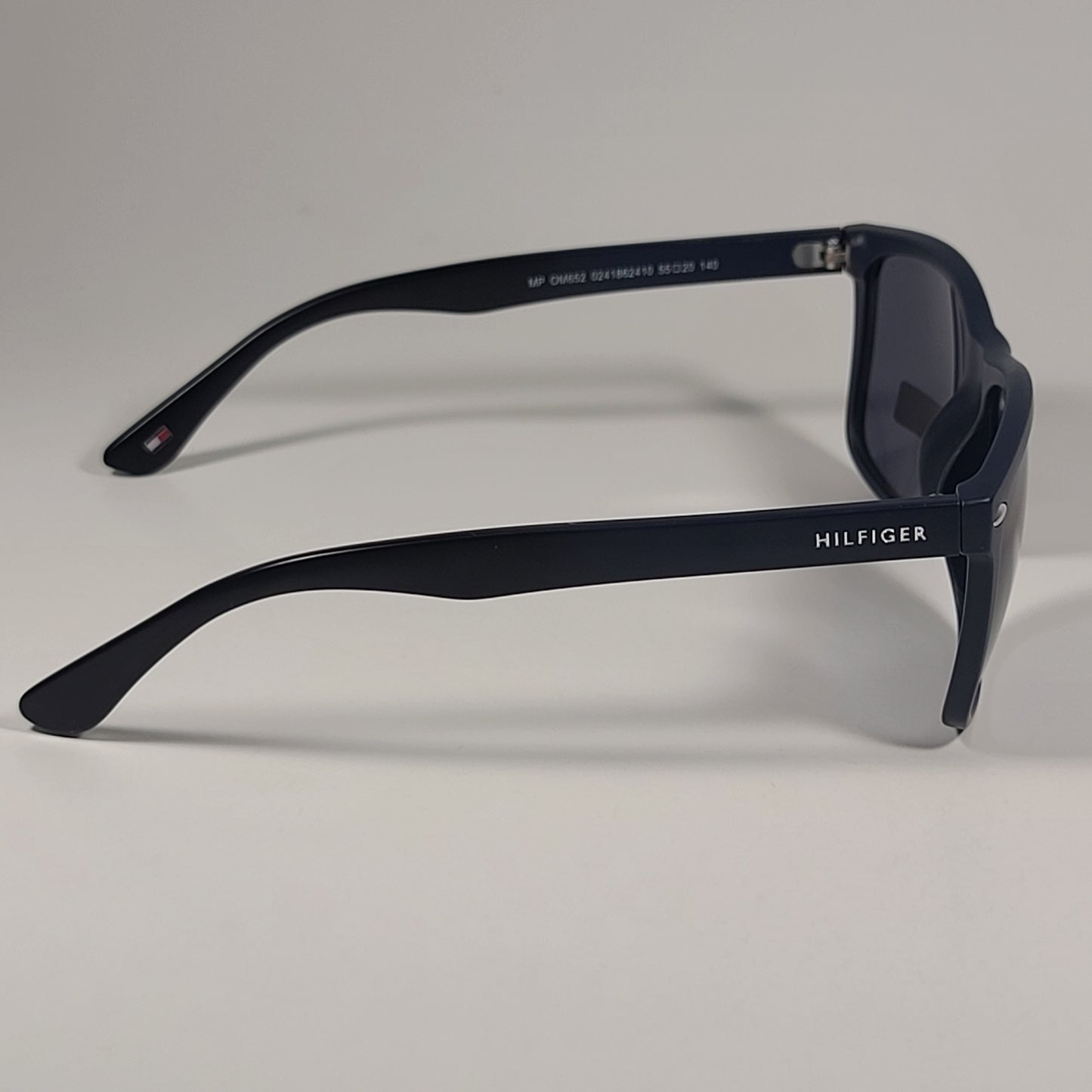 Tommy Hilfiger MP OM652 Rectangular Sunglasses Navy Blue Black Gray Lens 55mm - Sunglasses