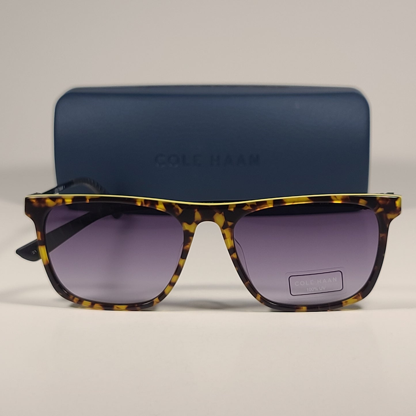 Cole Haan CH6074 281 Grand.ØS Rectangle Sunglasses Tokyo Tortoise Smoke Gradient Lens - Sunglasses