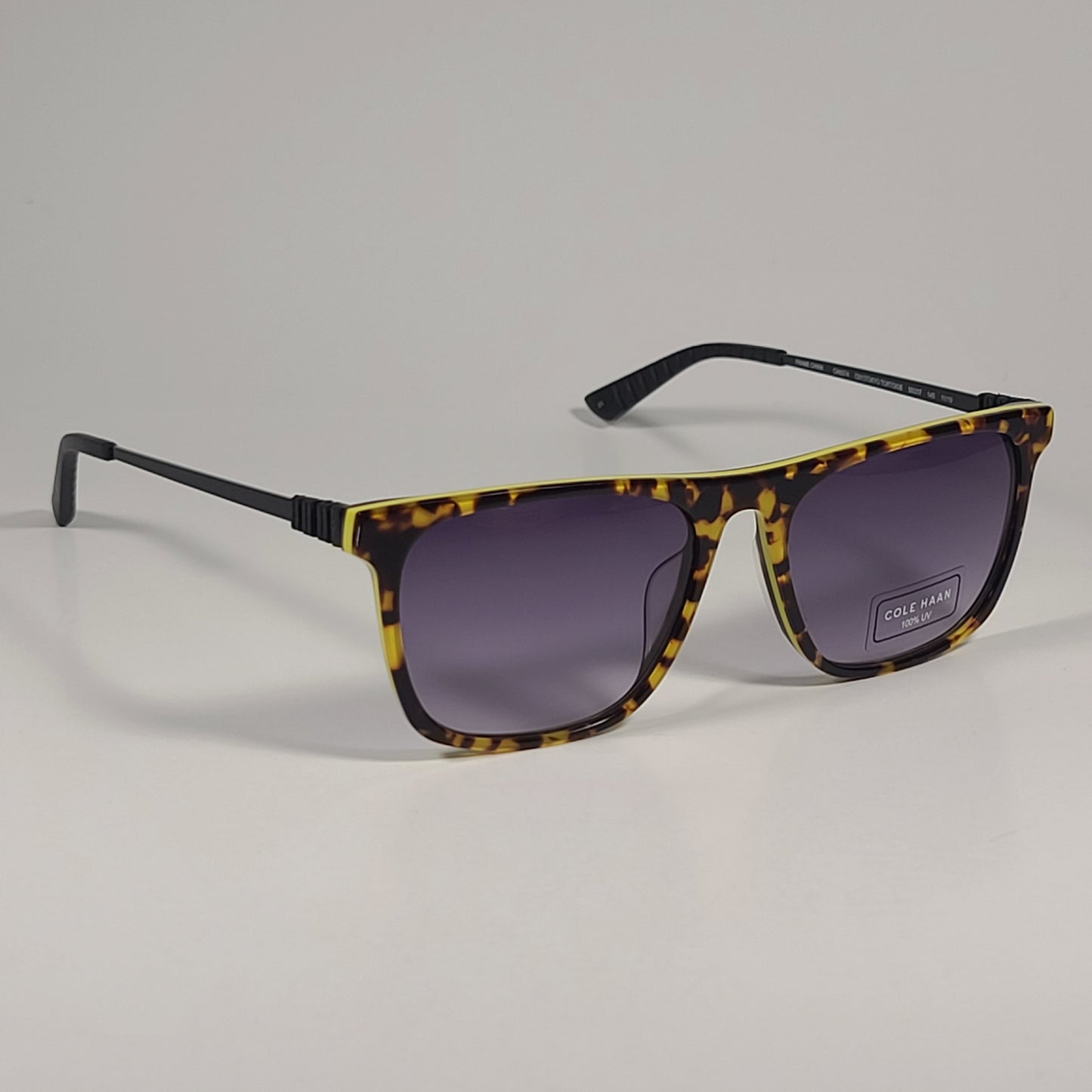 Cole Haan CH6074 281 Grand.ØS Rectangle Sunglasses Tokyo Tortoise Smoke Gradient Lens - Sunglasses