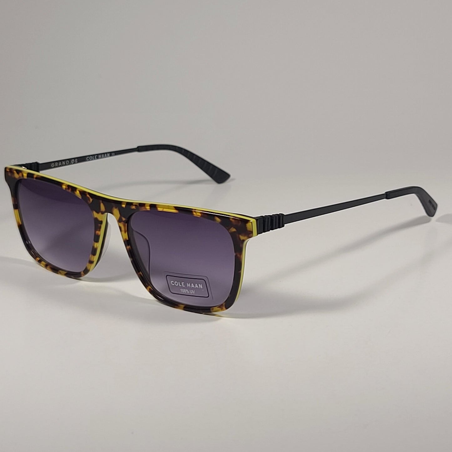 Cole Haan CH6074 281 Grand.ØS Rectangle Sunglasses Tokyo Tortoise Smoke Gradient Lens - Sunglasses