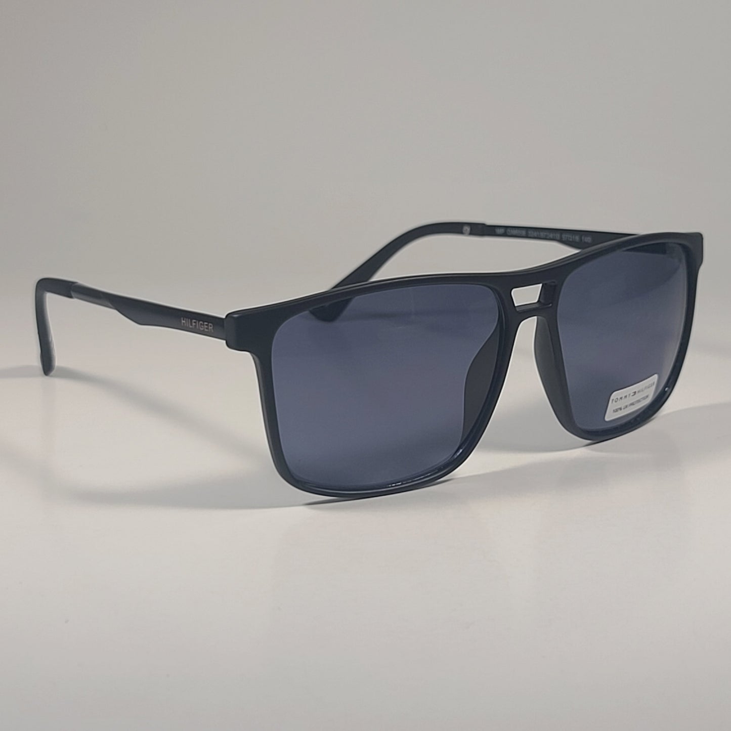 Tommy Hilfiger MP OM658 Rectangular Sunglasses Matte Black Frame & Gray Lens - Sunglasses