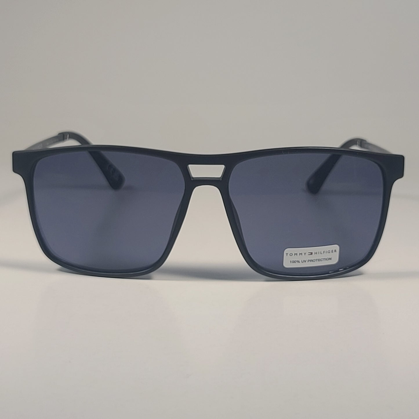 Tommy Hilfiger MP OM658 Rectangular Sunglasses Matte Black Frame & Gray Lens - Sunglasses