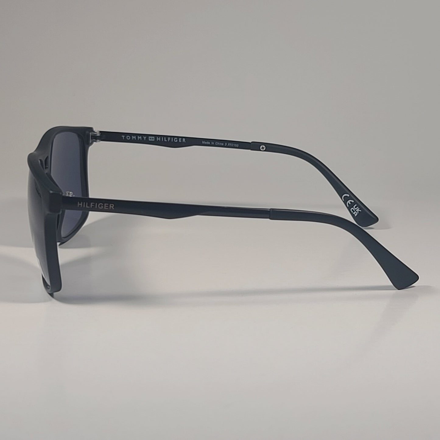 Tommy Hilfiger MP OM658 Rectangular Sunglasses Matte Black Frame & Gray Lens - Sunglasses