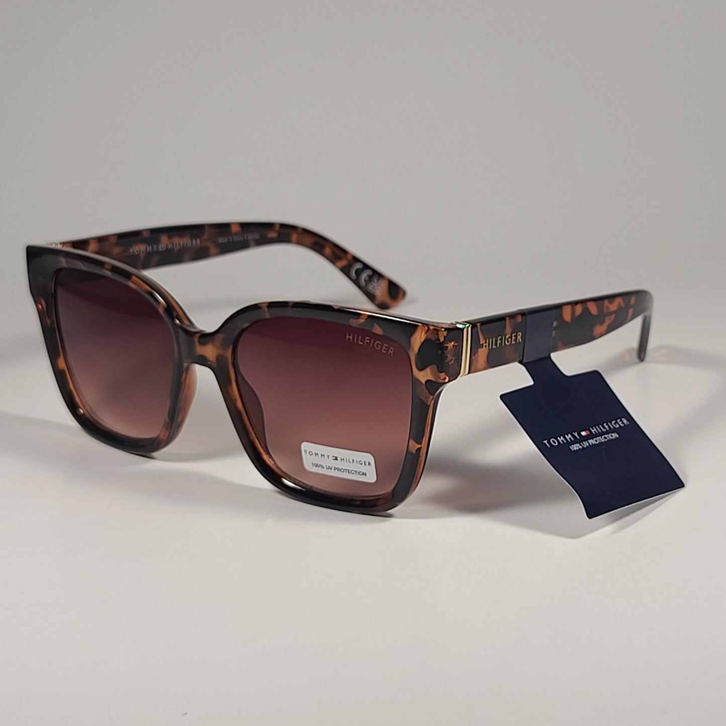 Tommy Hilfiger WP OL635 Squared Sunglasses Brown Tortoise / Brown Gradient Lens - Sunglasses