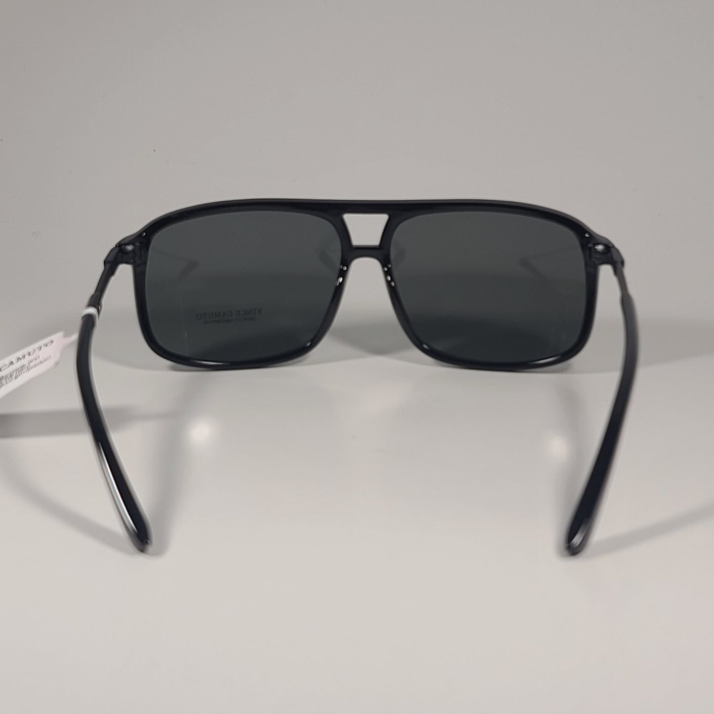 Vince Camuto Navigator Sunglasses Shiny Black Frame Gray Green Lens VM676 OX - Sunglasses