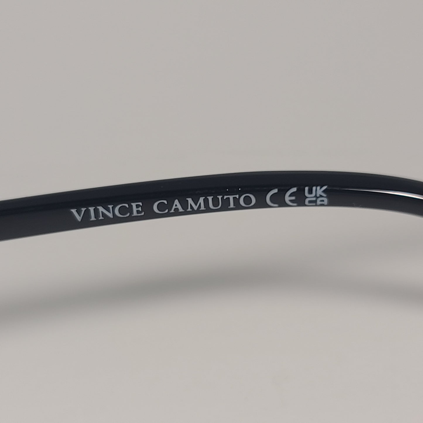 Vince Camuto Navigator Sunglasses Shiny Black Frame Gray Green Lens VM676 OX - Sunglasses
