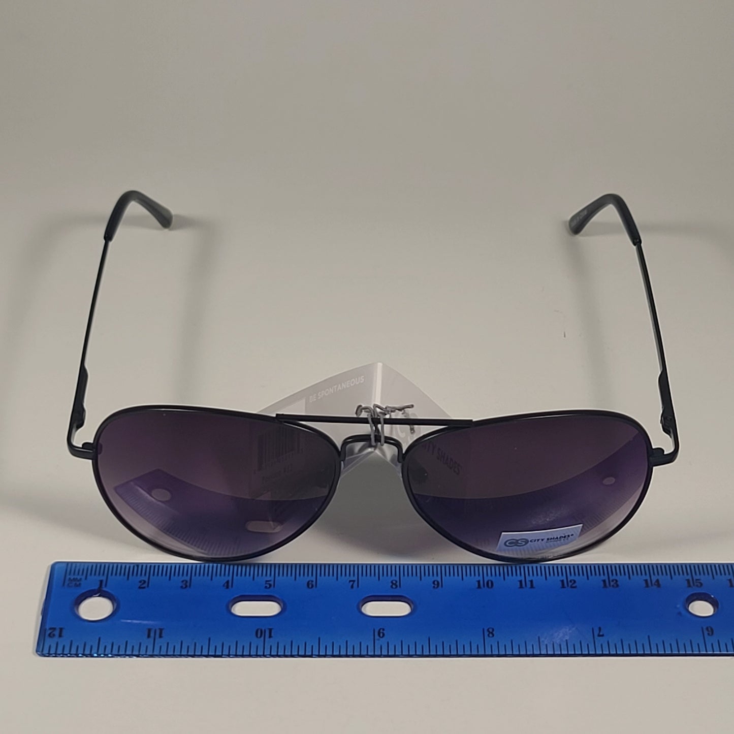 City Shades 6752 Pilot Sunglasses Matte Black Frame Smoke Gray Gradient Lens - Sunglasses