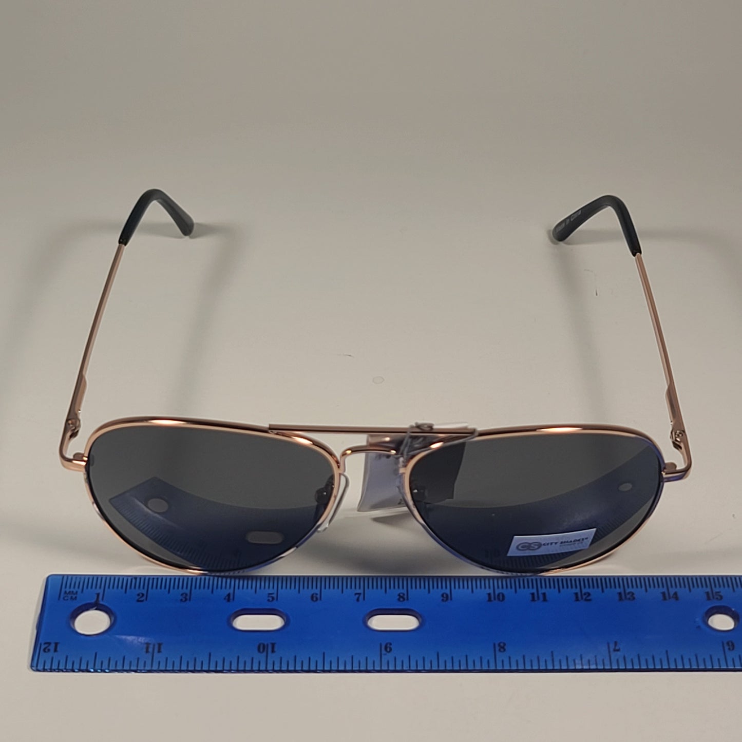 City Shades 6752 Pilot Sunglasses Gold Tone Metal Frame Green Tinted Lens - Sunglasses