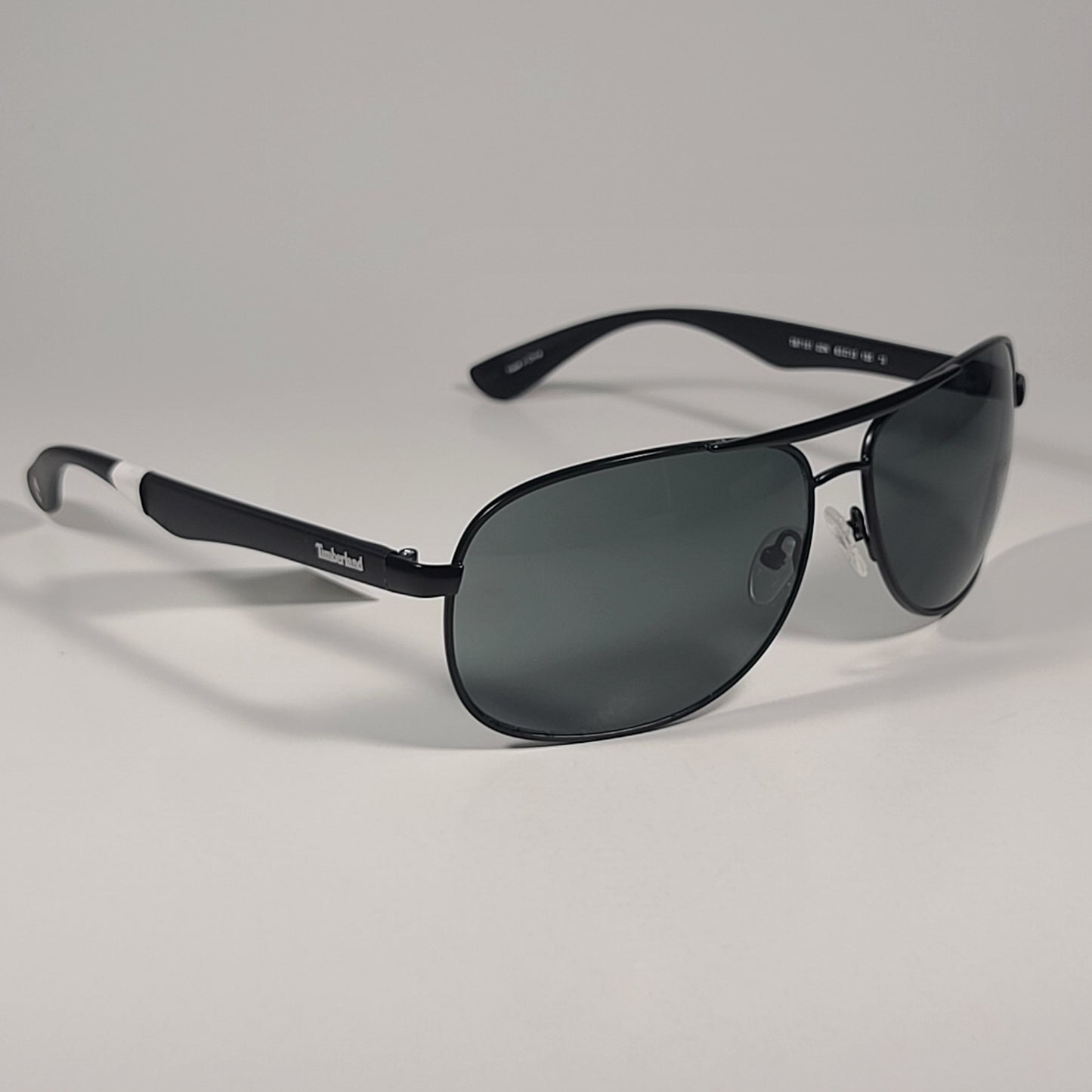 Timberland Aviator Sunglasses Matte Black Frame Green Lens TB7151 02N - Sunglasses
