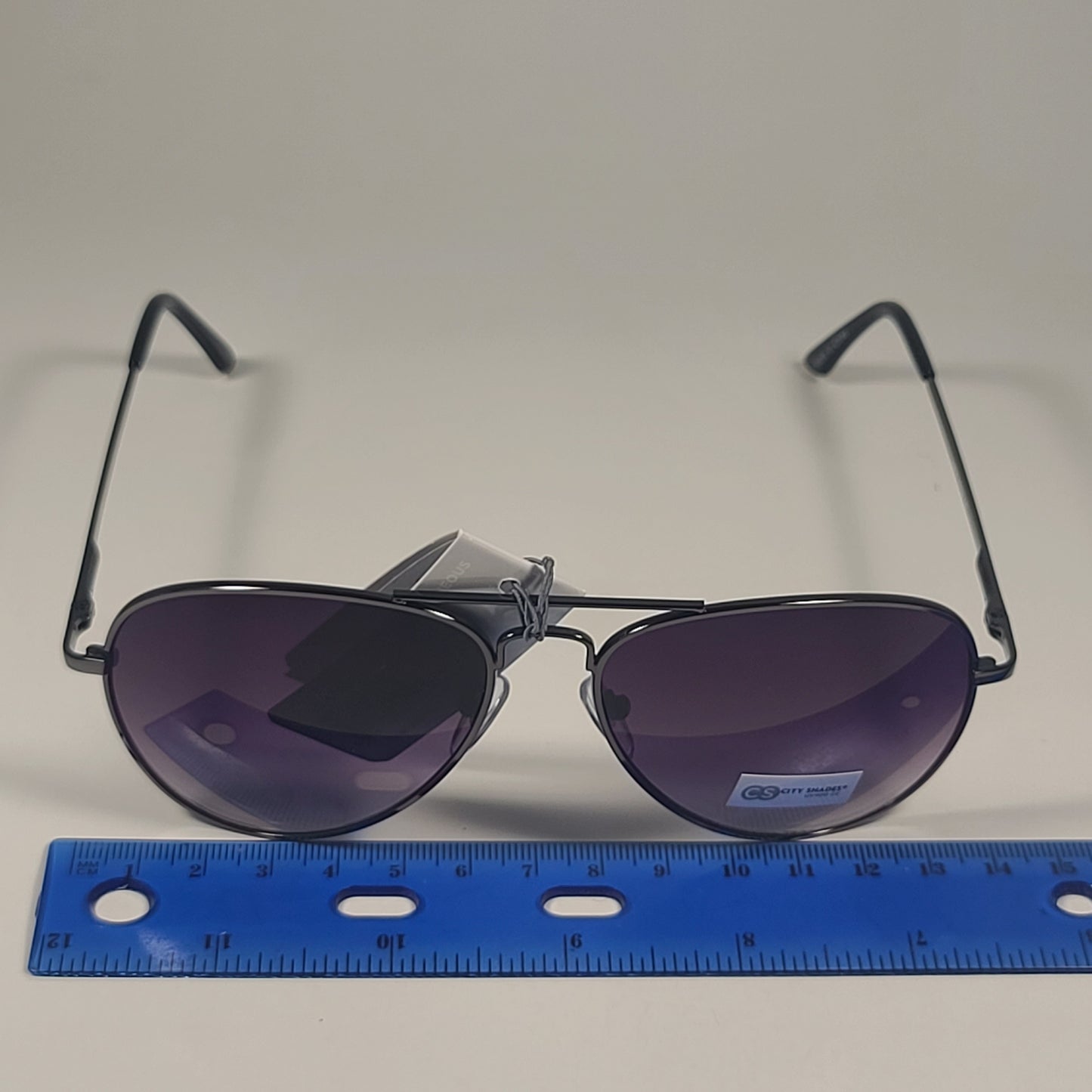 City Shades 6752 Pilot Sunglasses Gunmetal Frame Smoke Gray Gradient Lens - Sunglasses