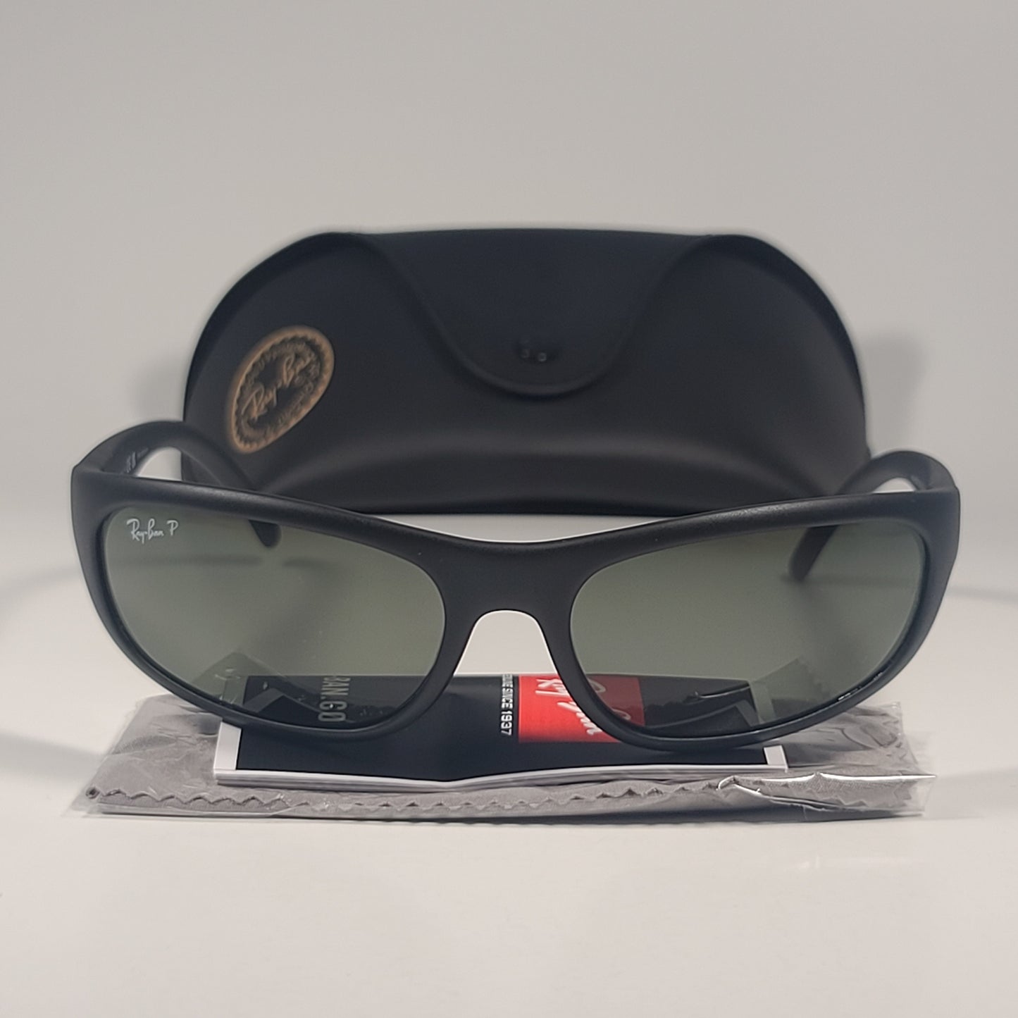 Ray-Ban Predator Polarized Sunglasses Matte Black Green Lens RB4033 601-S/48 - Sunglasses