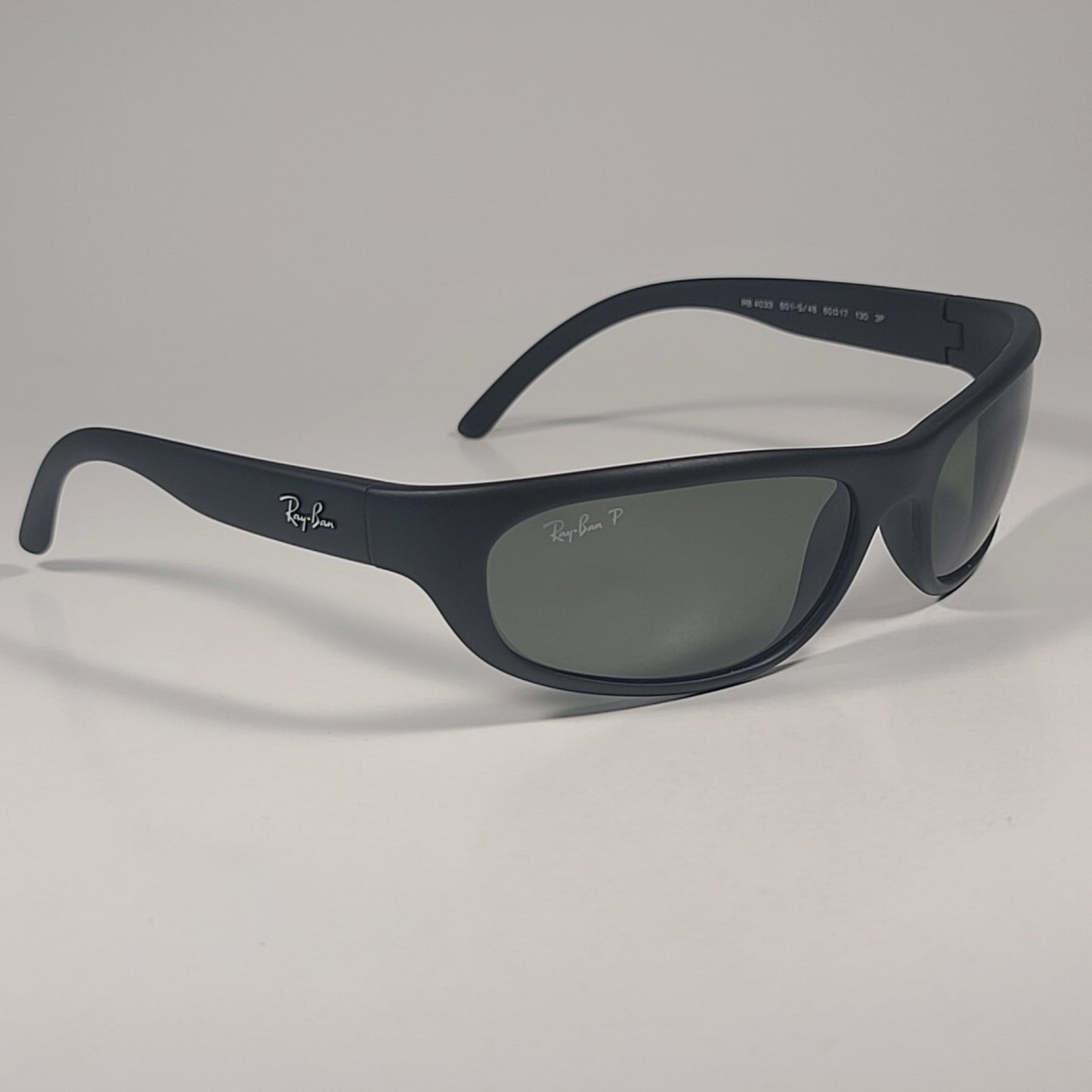 Ray-Ban Predator Polarized Sunglasses Matte Black Green Lens RB4033 601-S/48 - Sunglasses