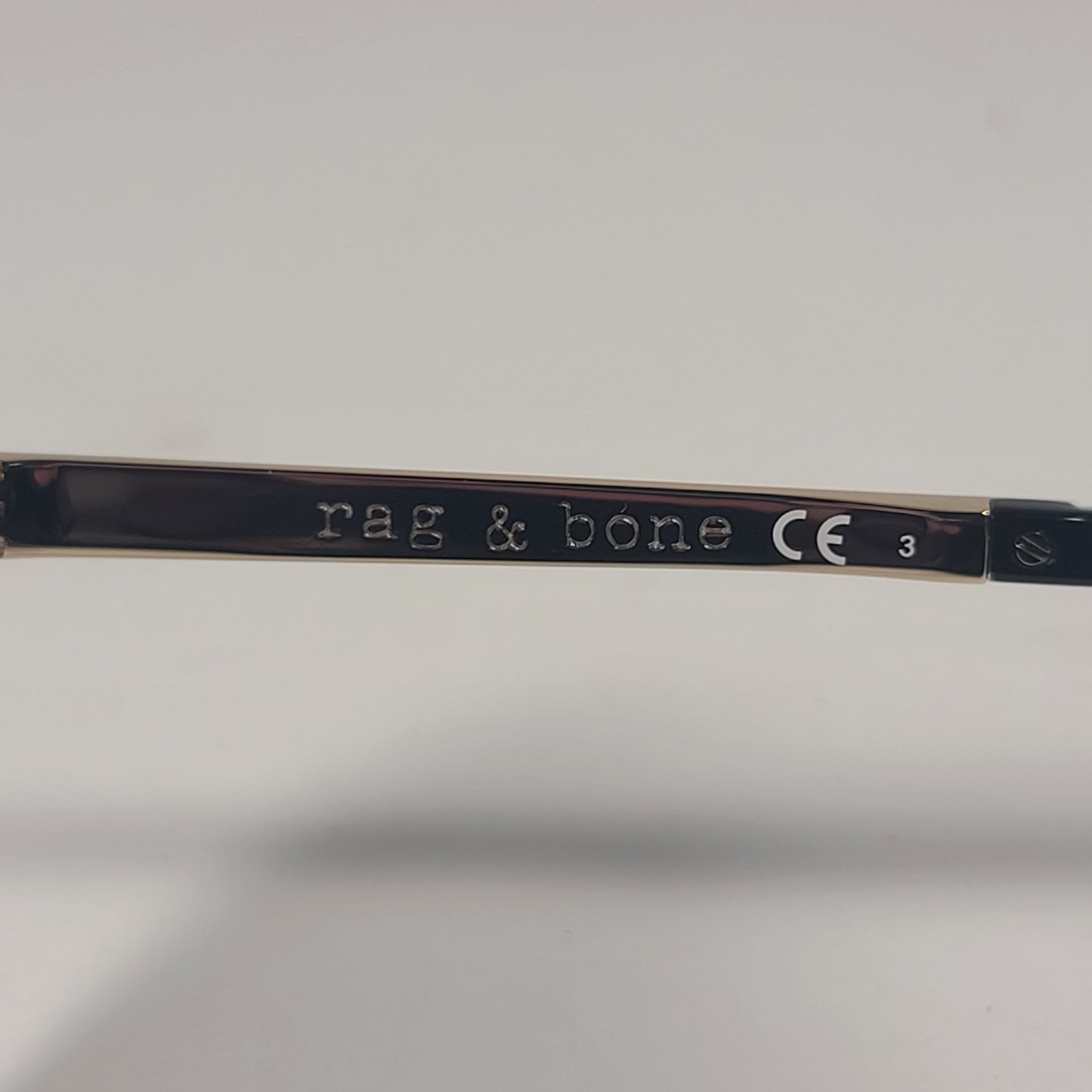 RAG & BONE RNB1059/G/S 807 9O Square Sunglasses Black Gold Gray Gradient Lens - Sunglasses