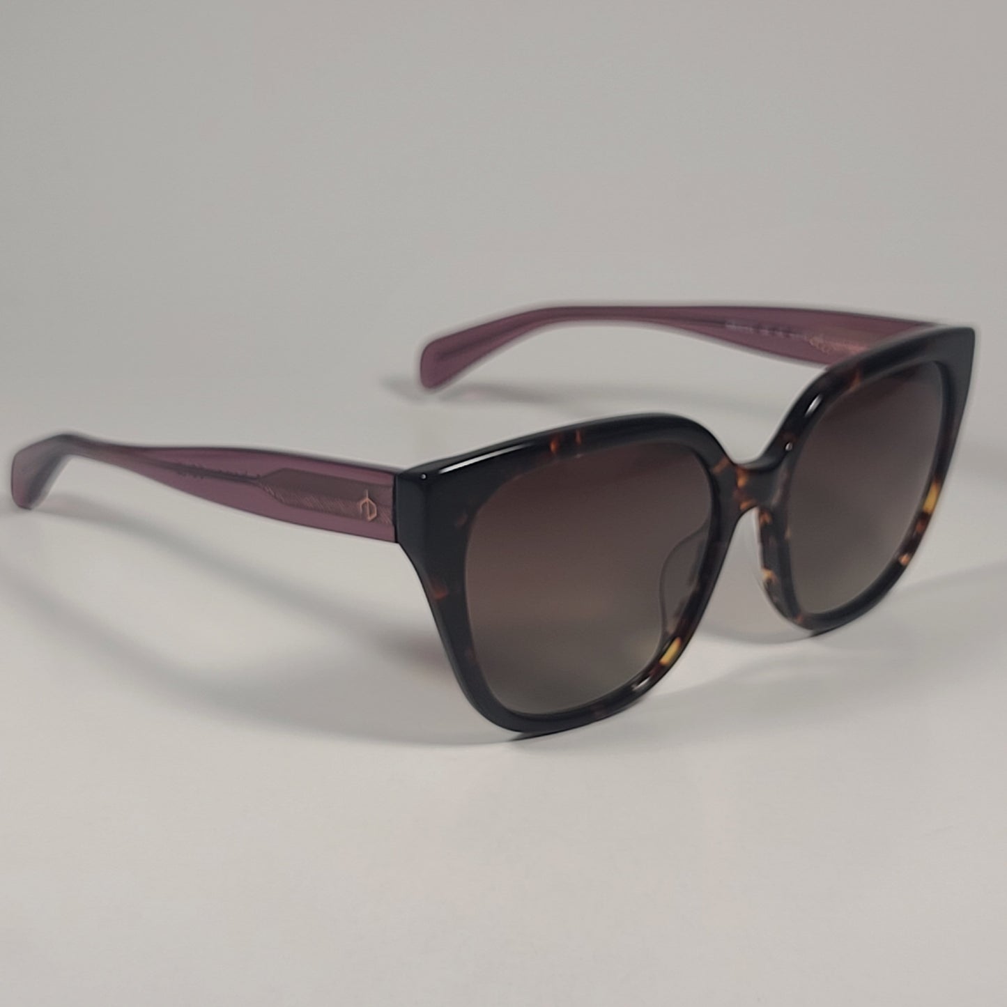RAG & BONE RNB1073/S 086 HA Square Sunglasses Havana Frame Brown Gradient Lens - Sunglasses
