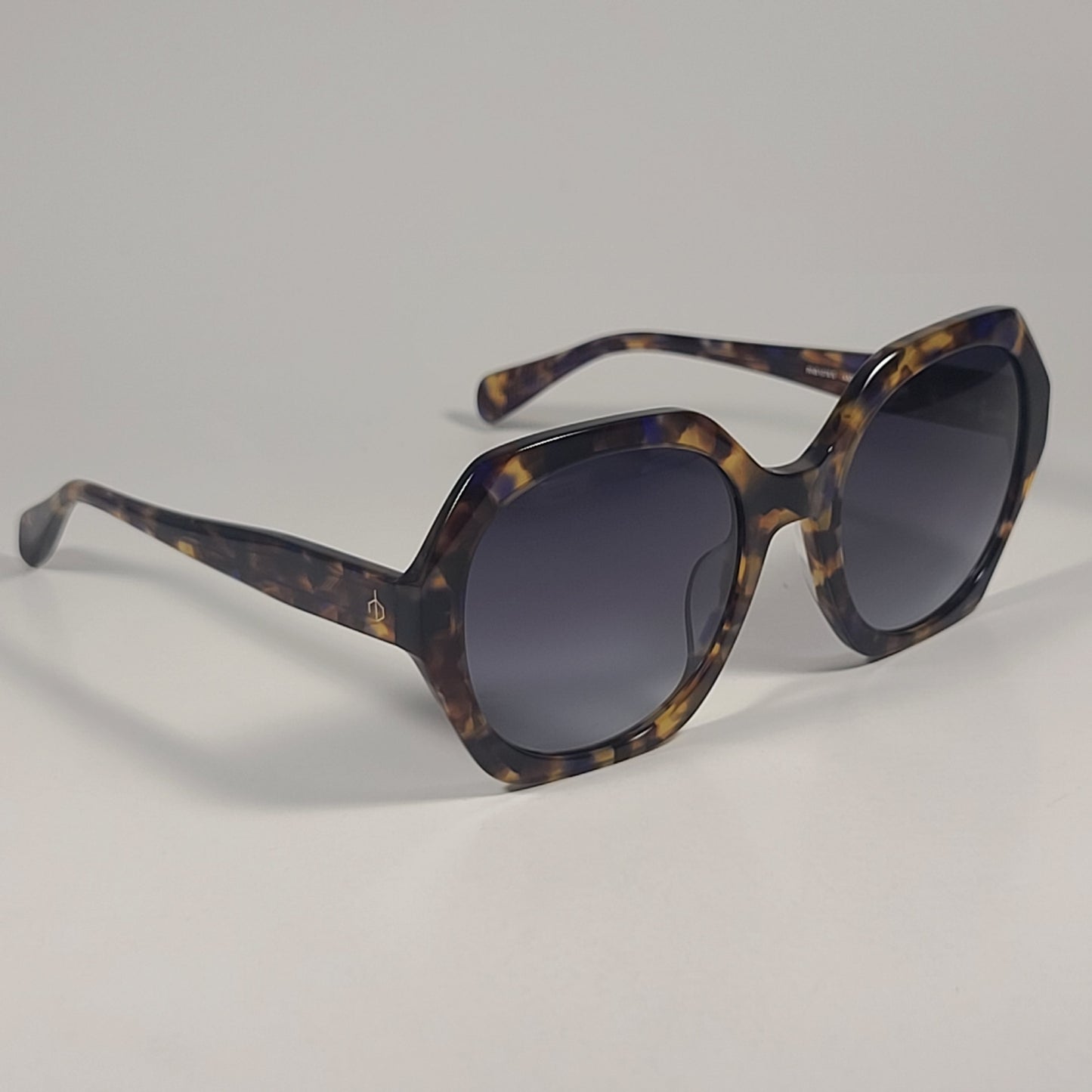 RAG & BONE RNB1078/S X8Q 9O Geometric Sunglasses Blue Havana Gray Gradient Lens - Sunglasses