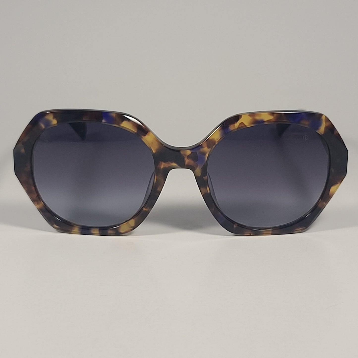 RAG & BONE RNB1078/S X8Q 9O Geometric Sunglasses Blue Havana Gray Gradient Lens - Sunglasses